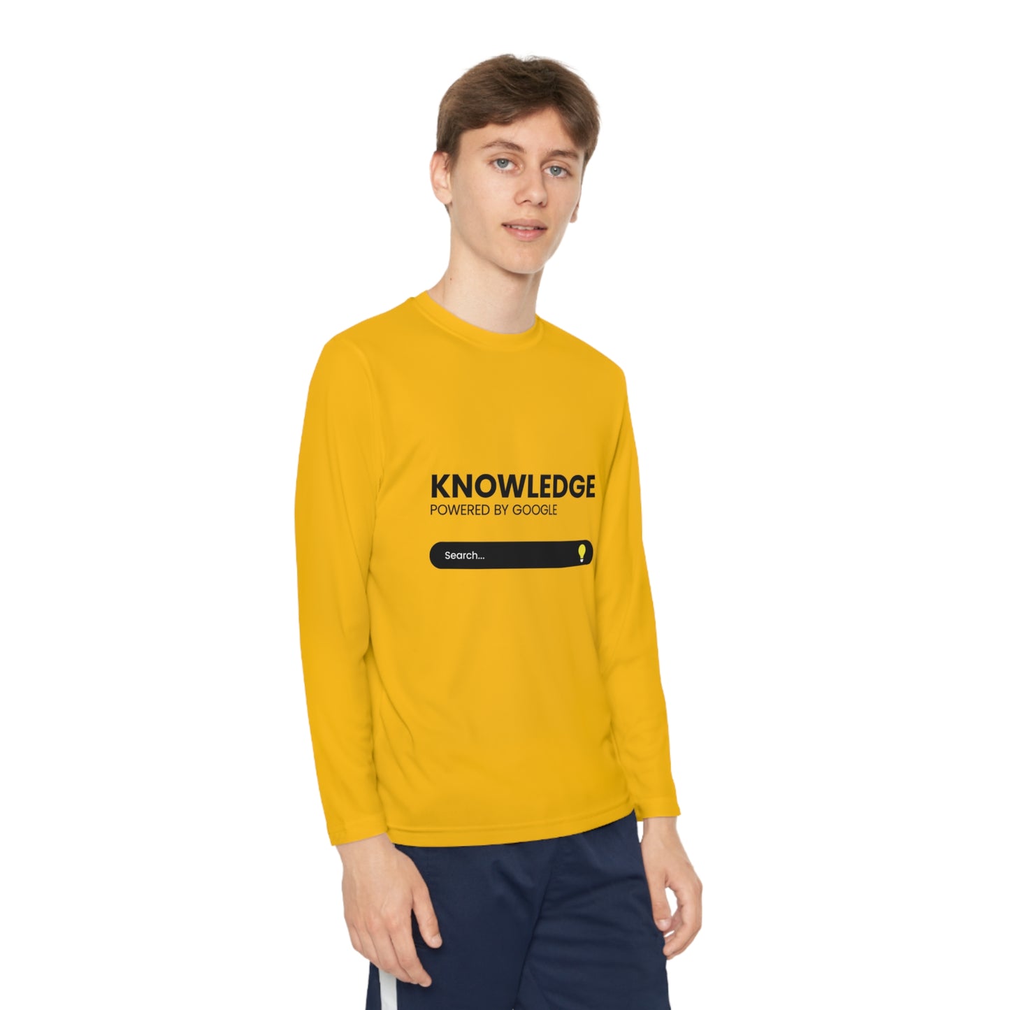 Powered by Google-Youth Long Sleeve Competitor Tee