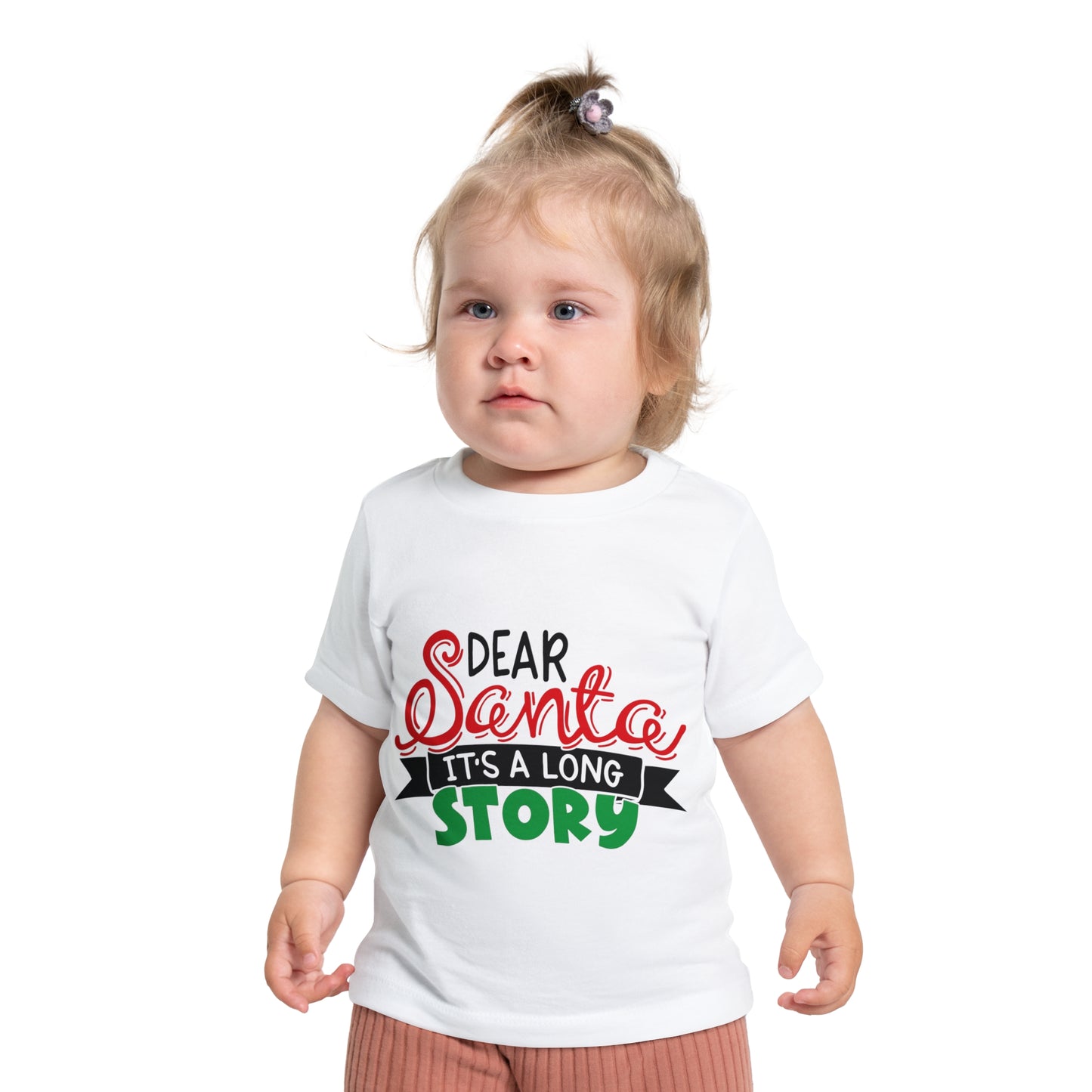 Dear Santa it's a long story - Baby Short Sleeve T-Shirt