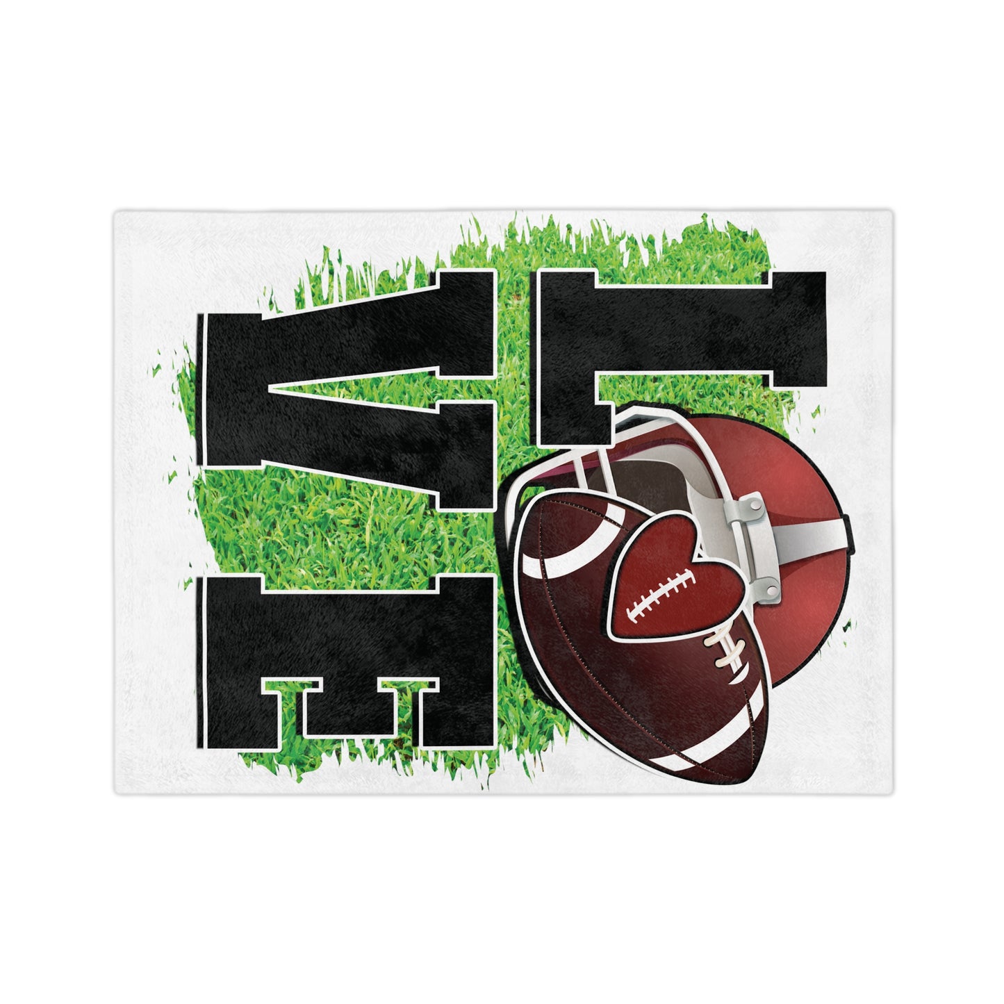 Football Love-Velveteen Minky Blanket