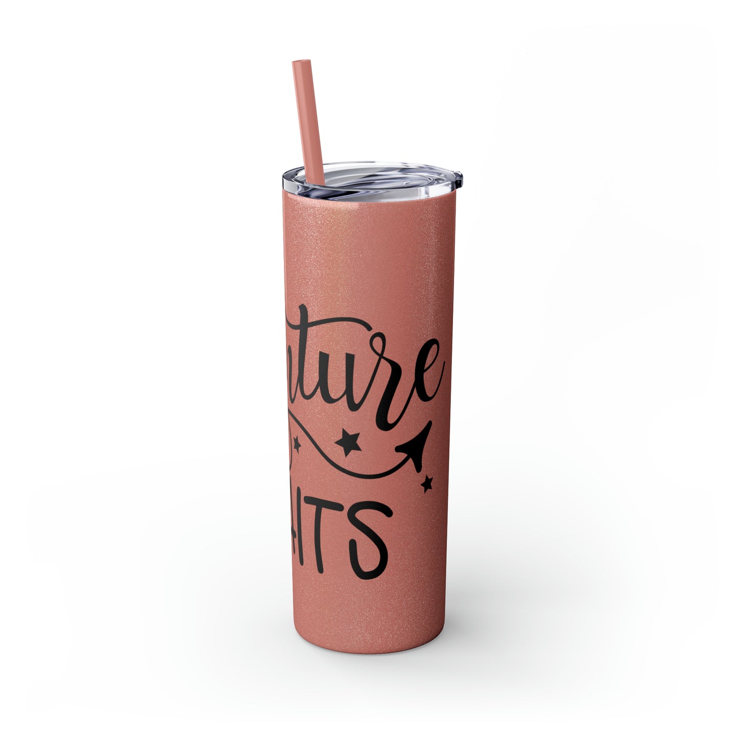 Adventure Awaits- Skinny Tumbler with Straw, 20oz