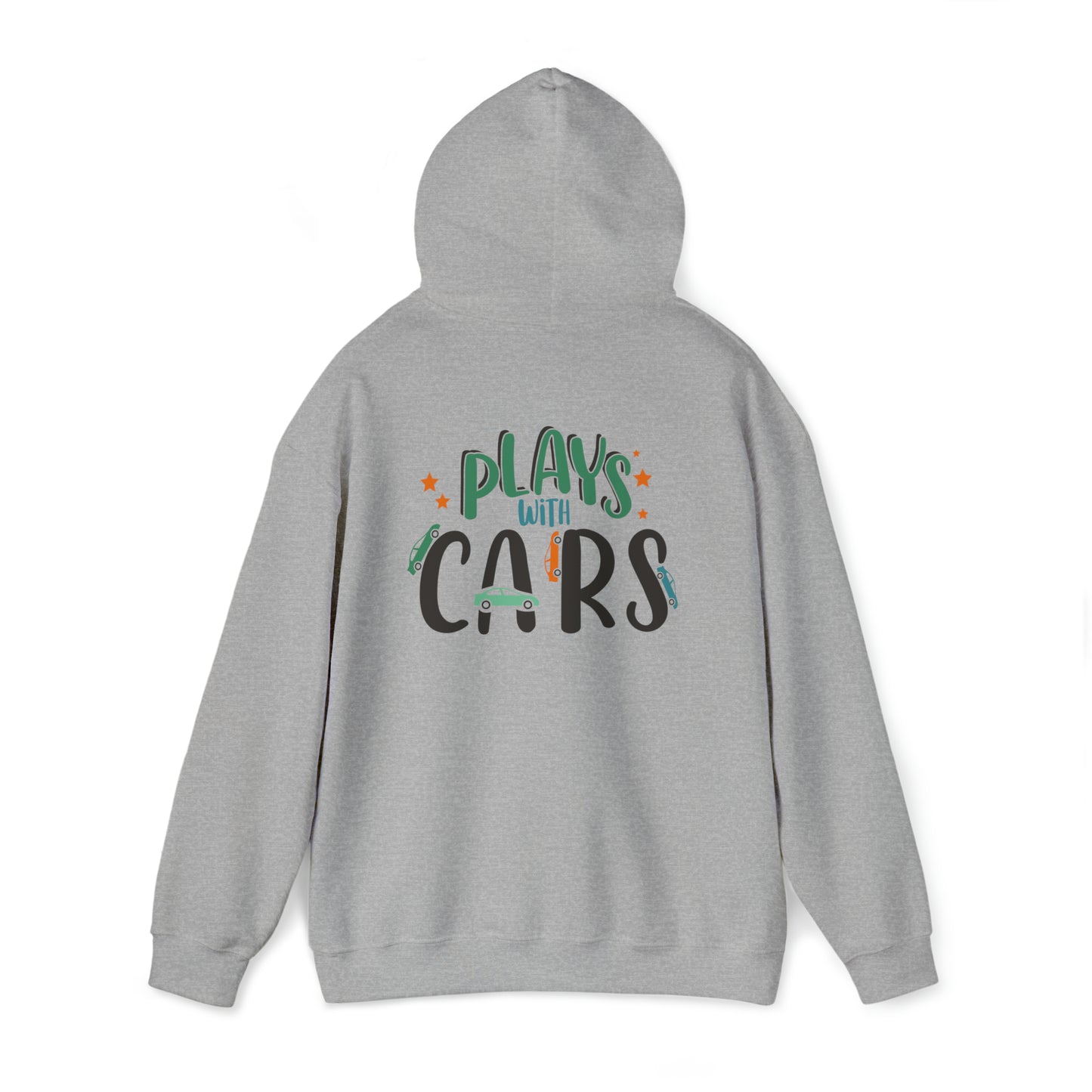 Dad plays with cars- Unisex Heavy Blend™ Hooded Sweatshirt