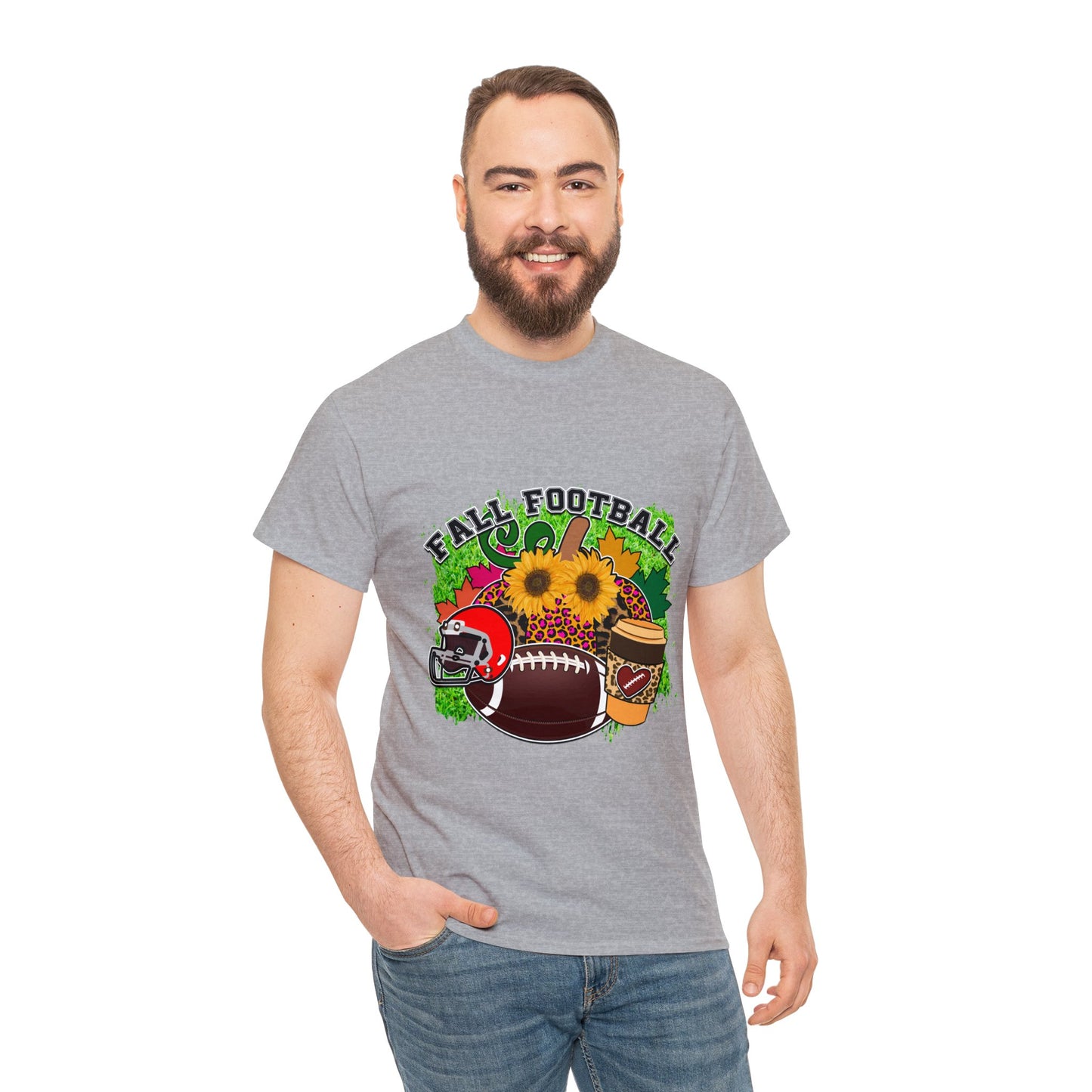 Fall Football- Unisex Heavy Cotton Tee