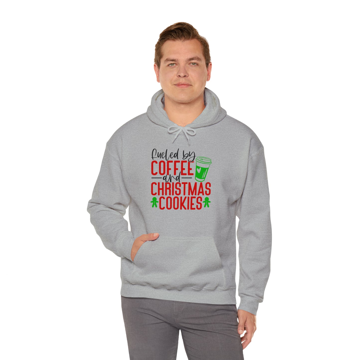 Fueled by coffee and Christmas cookies - Unisex Heavy Blend™ Hooded Sweatshirt