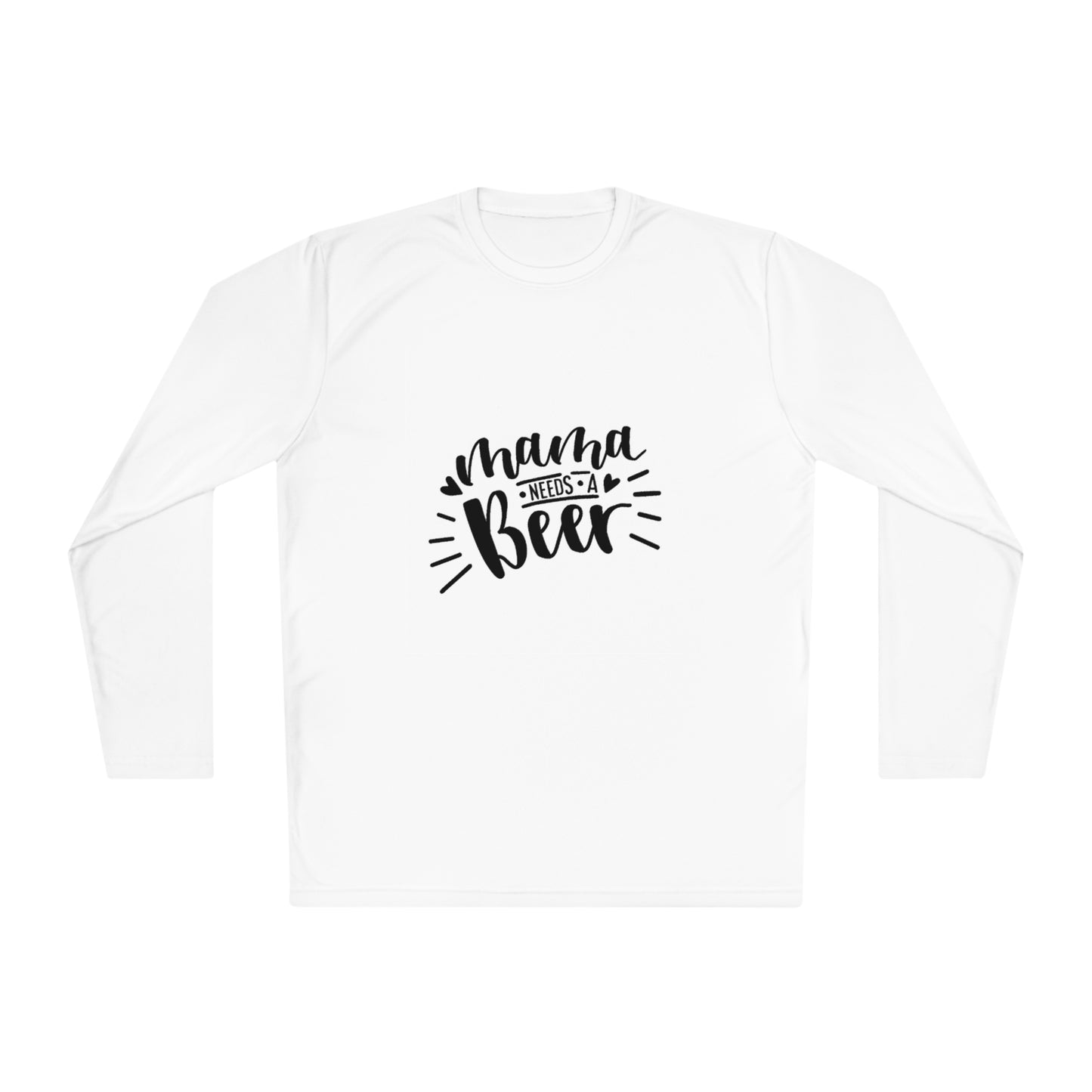 Momma needs a beer- Unisex Lightweight Long Sleeve Tee