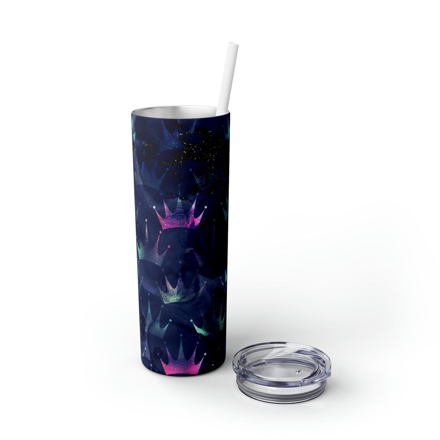 Mermaid-Skinny Tumbler with Straw, 20oz