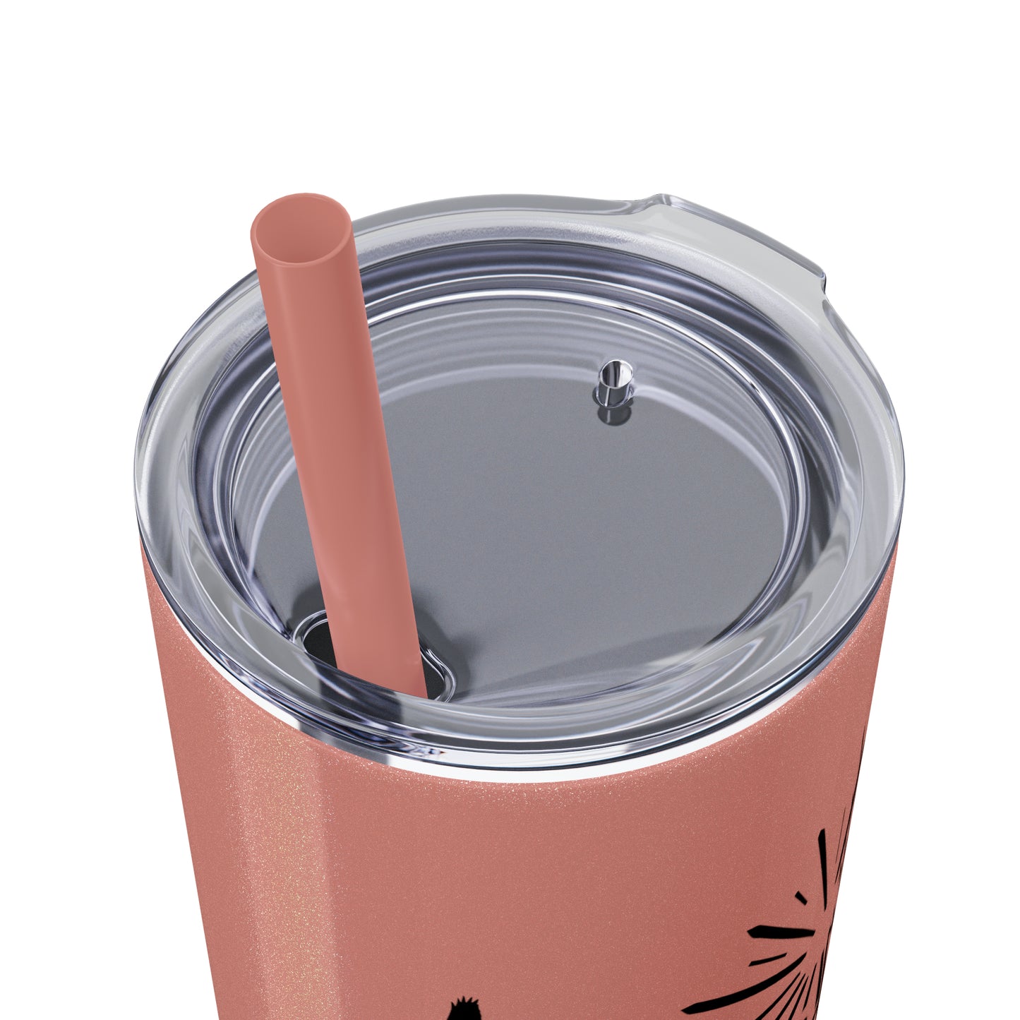 The beach is calling-Skinny Tumbler with Straw, 20oz