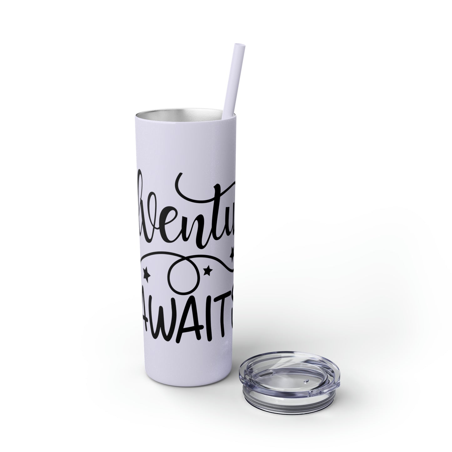 Adventure Awaits- Skinny Tumbler with Straw, 20oz