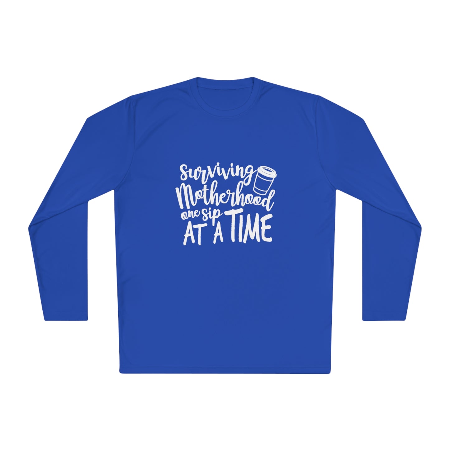 Motherhood one sip at a time- Unisex Lightweight Long Sleeve Tee