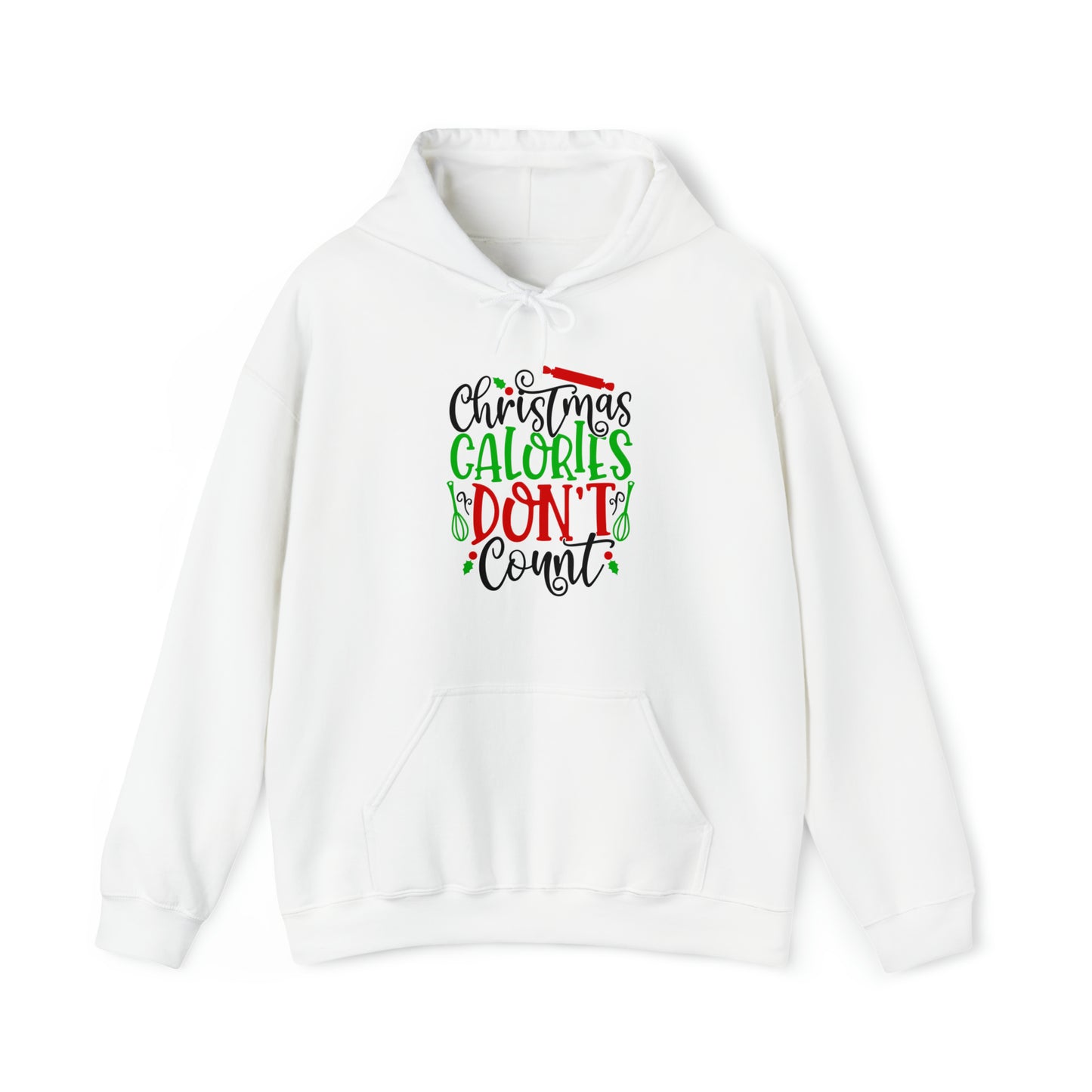 Christmas calories don't count- Unisex Heavy Blend™ Hooded Sweatshirt