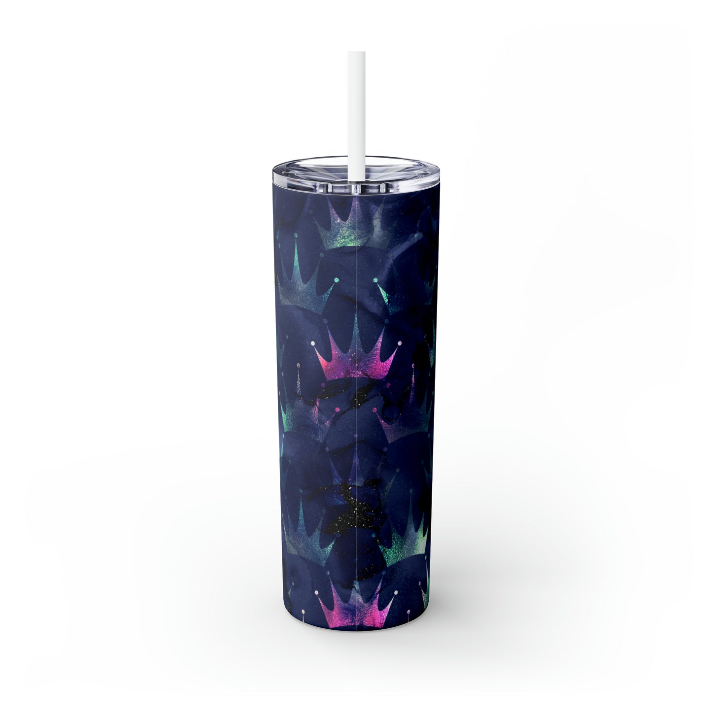 Mermaid-Skinny Tumbler with Straw, 20oz