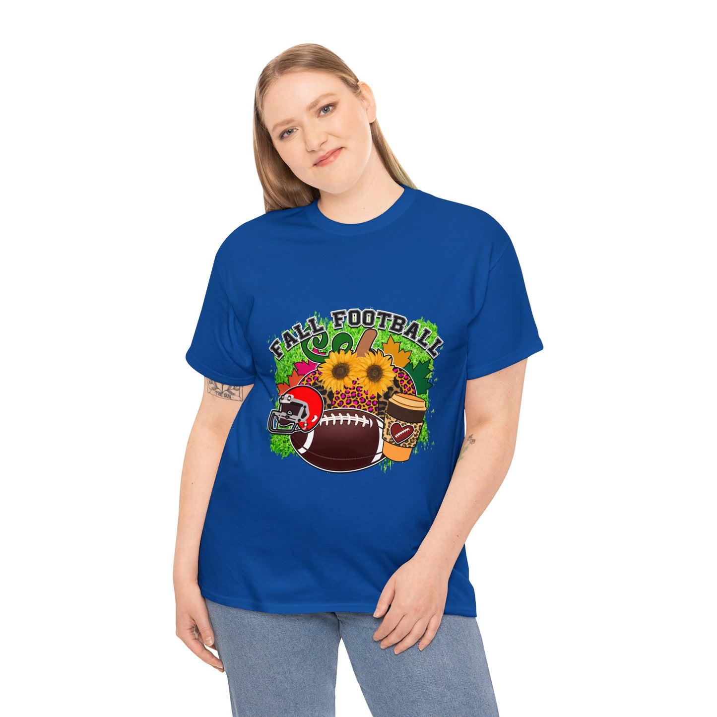 Fall Football- Unisex Heavy Cotton Tee