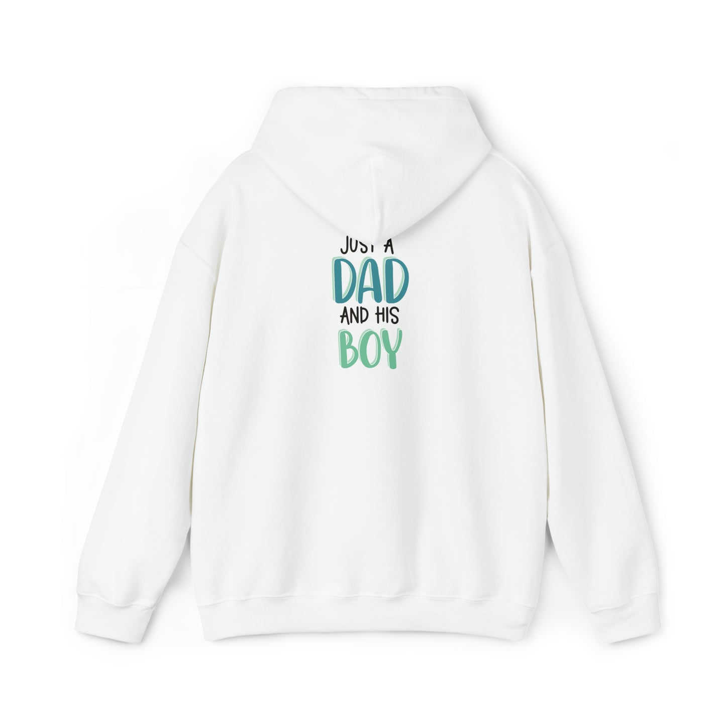 Just a dad and his boy- Unisex Heavy Blend™ Hooded Sweatshirt