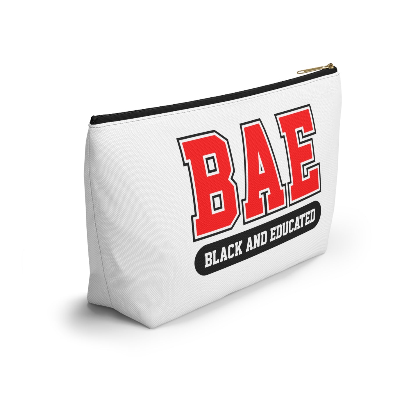 BAE- Black and Educated - Red-Accessory Pouch w T-bottom