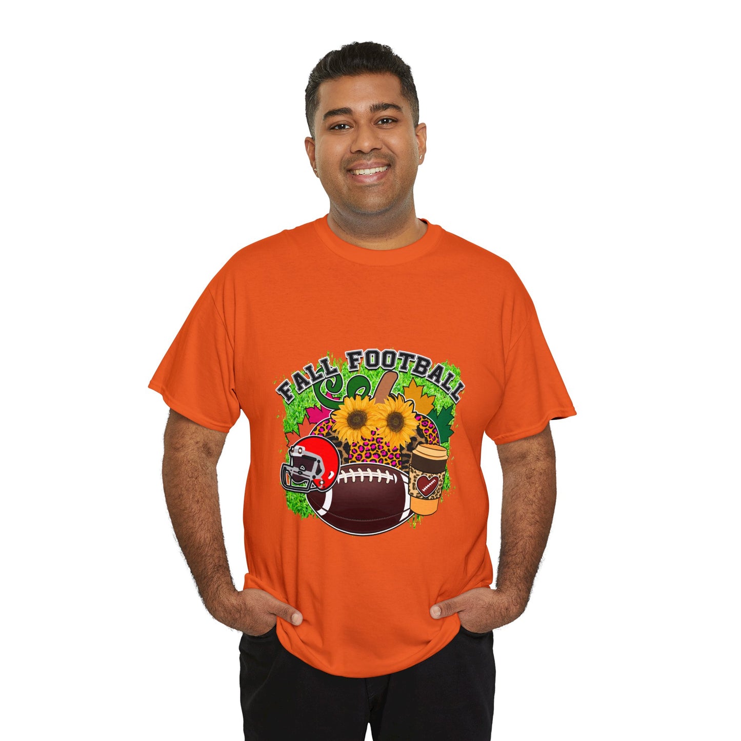 Fall Football- Unisex Heavy Cotton Tee