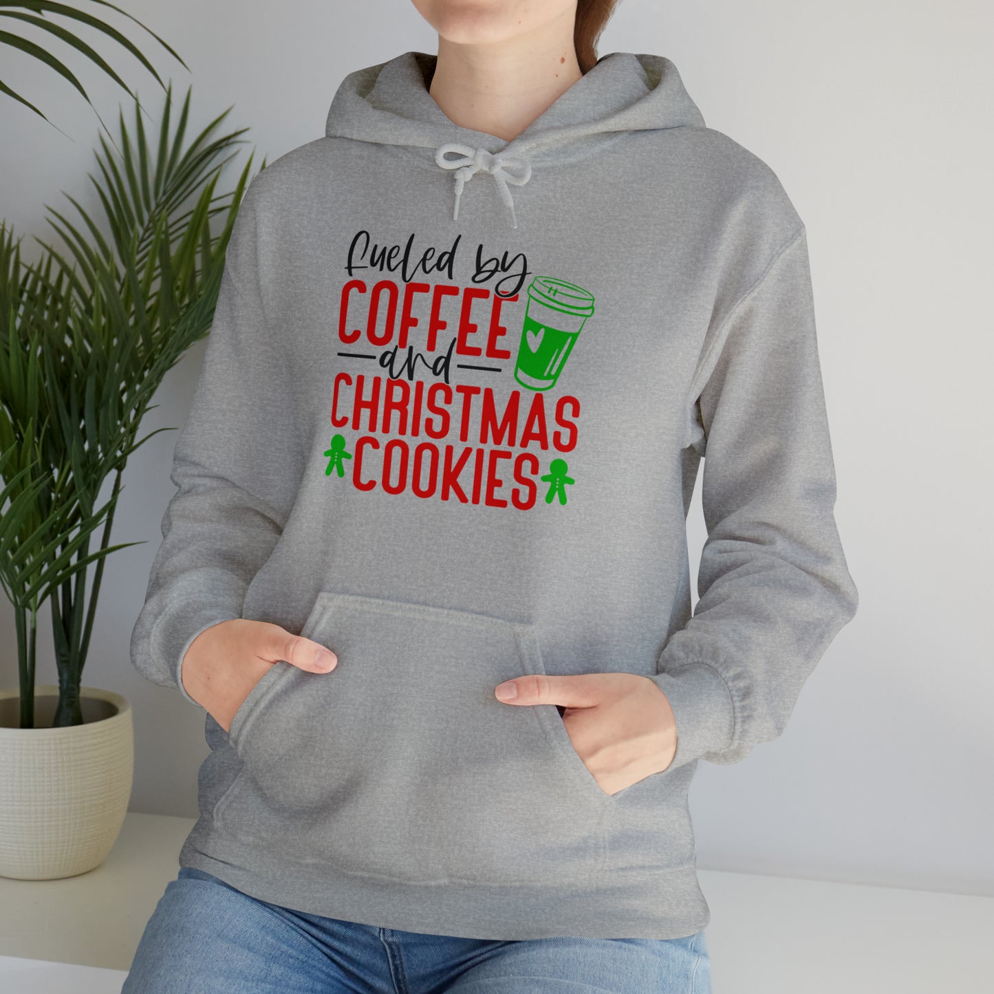 Fueled by coffee and Christmas cookies - Unisex Heavy Blend™ Hooded Sweatshirt