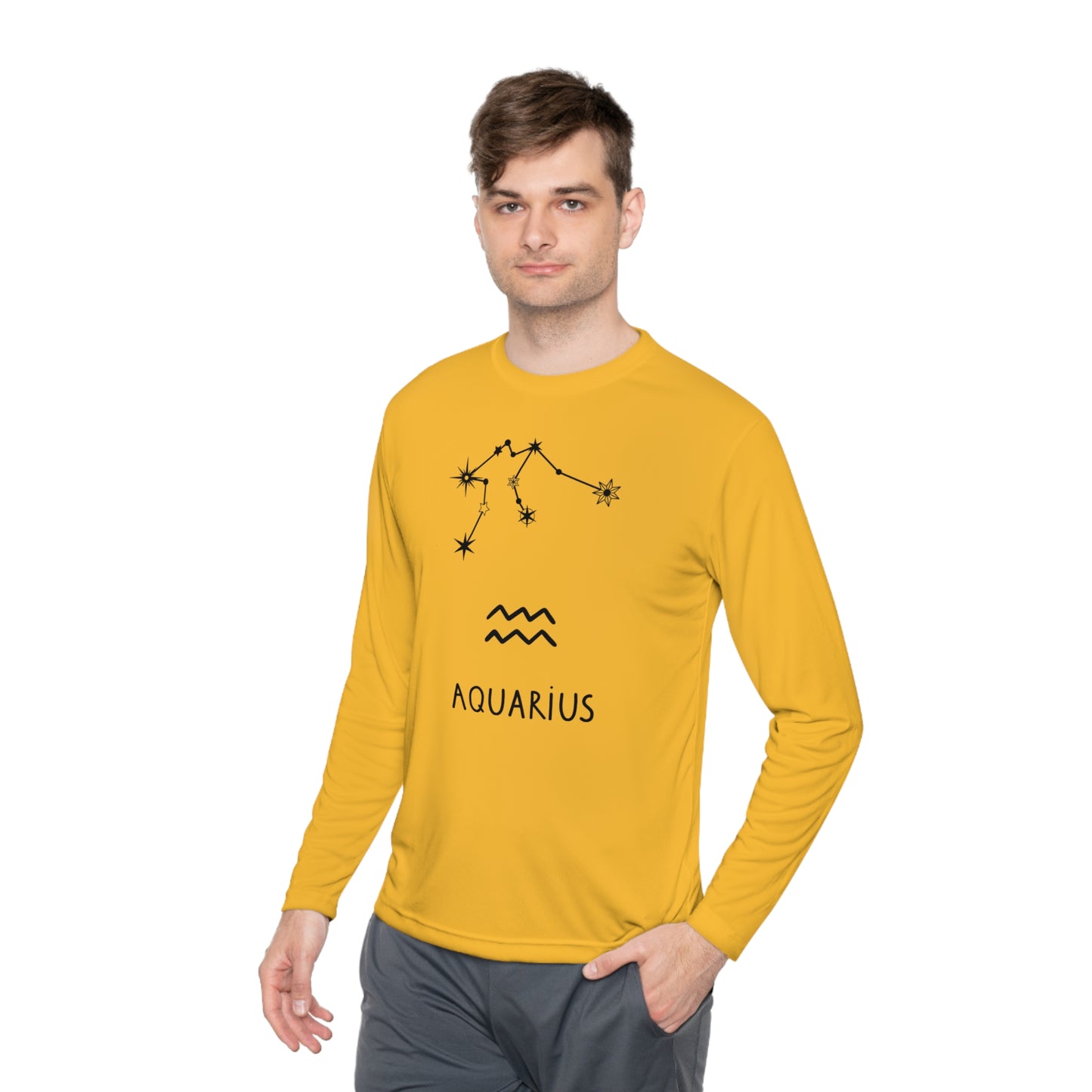 AQUARIUS STARS- Unisex Lightweight Long Sleeve Tee