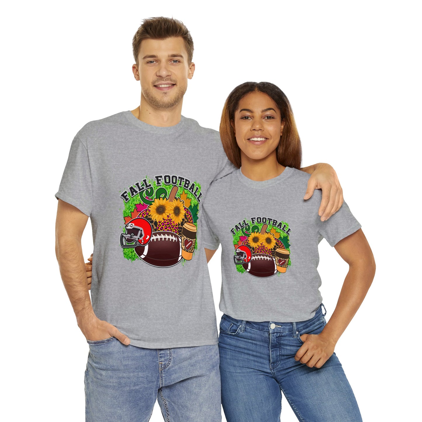 Fall Football- Unisex Heavy Cotton Tee