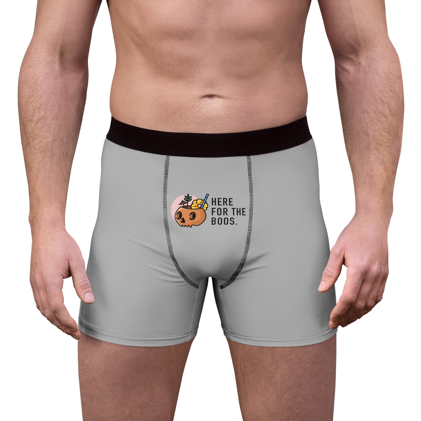 Here for the Booze- Men's Boxer Briefs (AOP)