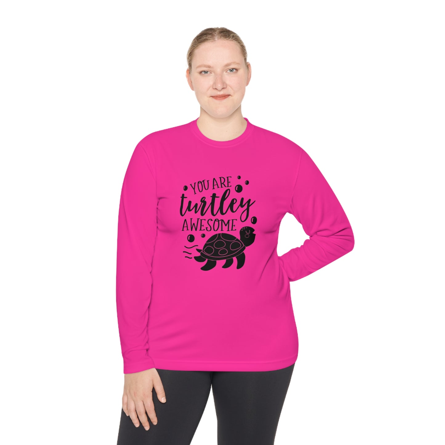 You are turtley awesome- Unisex Lightweight Long Sleeve Tee