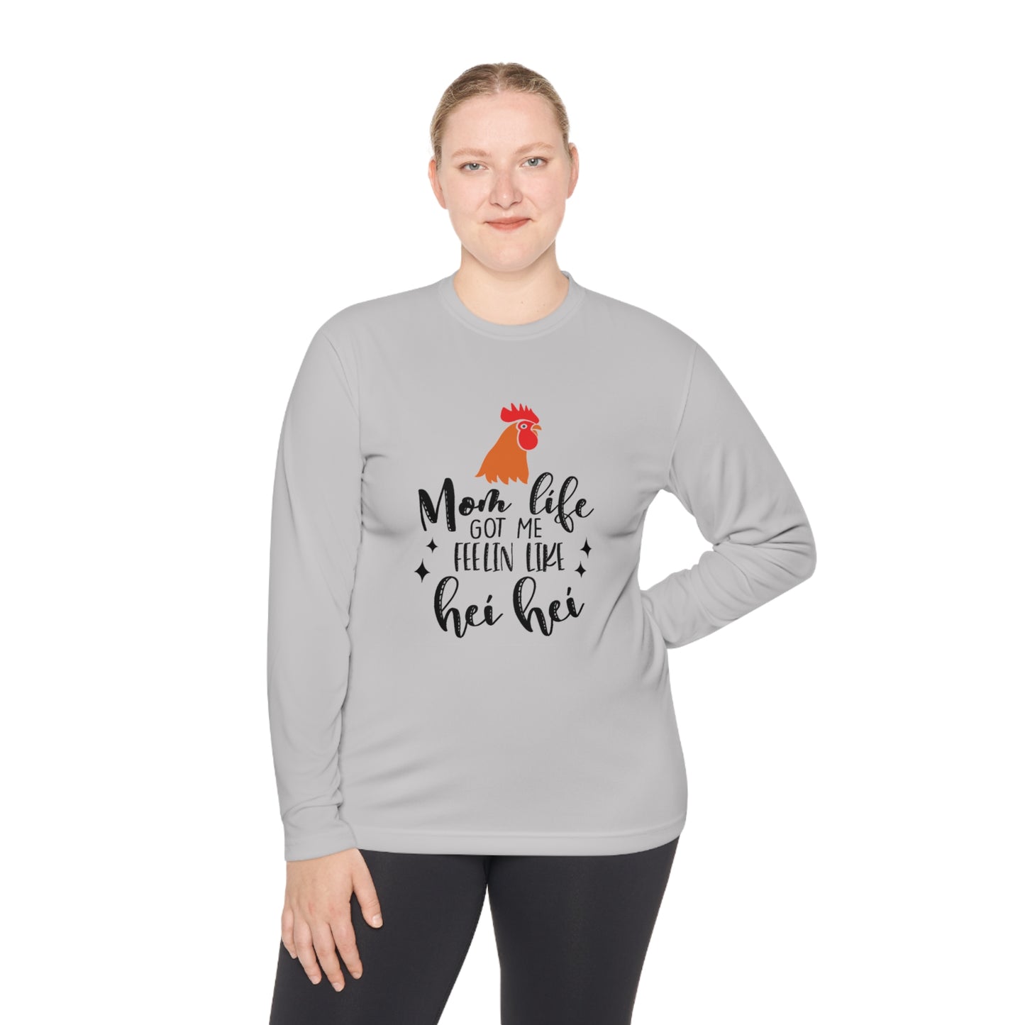 Mom life- Rooster- Unisex Lightweight Long Sleeve Tee