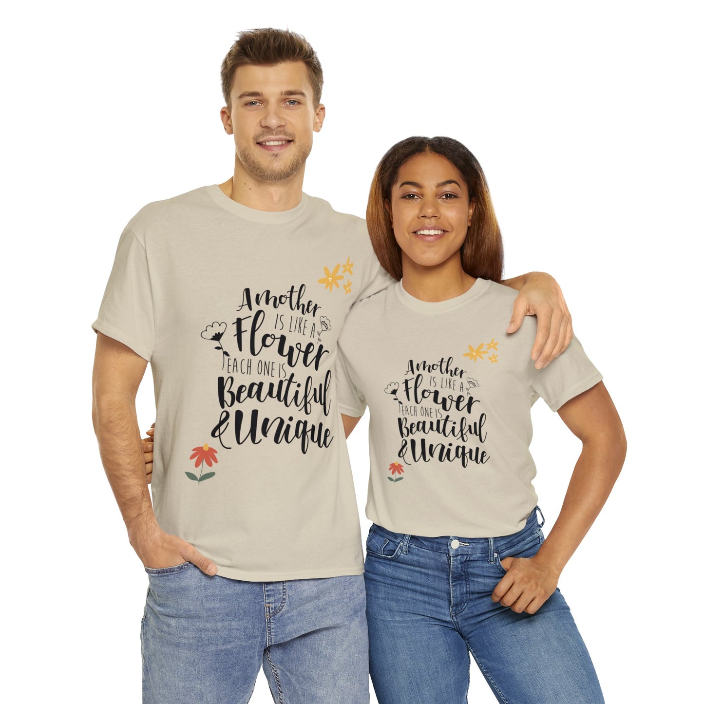 A mother's like a flower- Unisex Heavy Cotton Tee