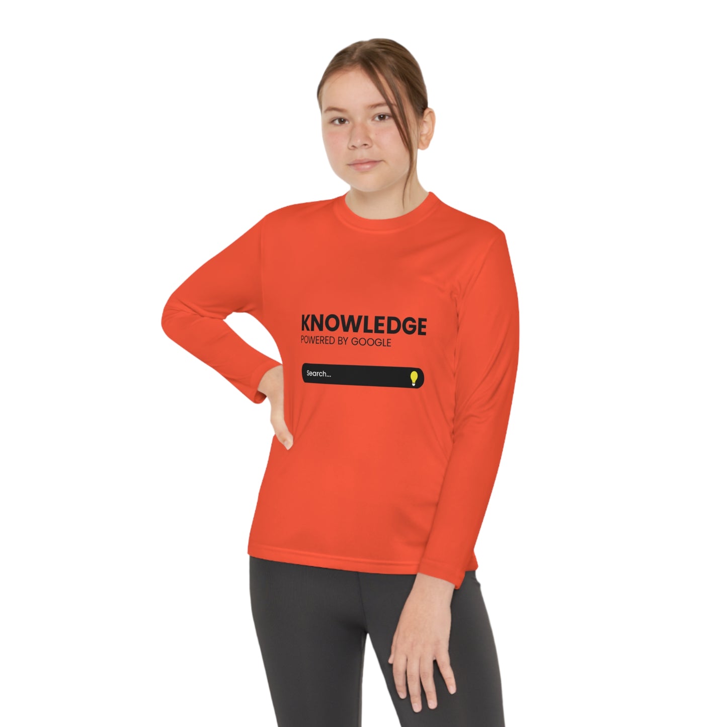 Powered by Google-Youth Long Sleeve Competitor Tee