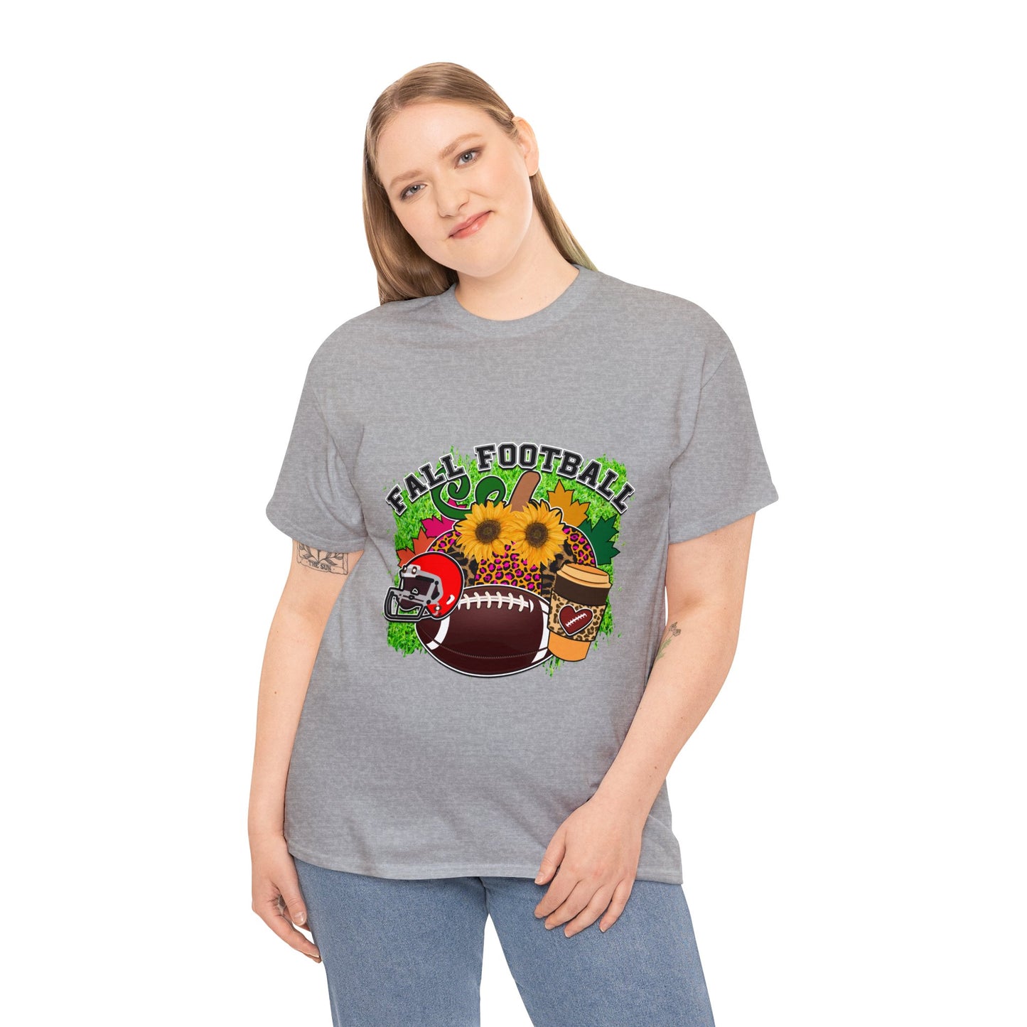 Fall Football- Unisex Heavy Cotton Tee