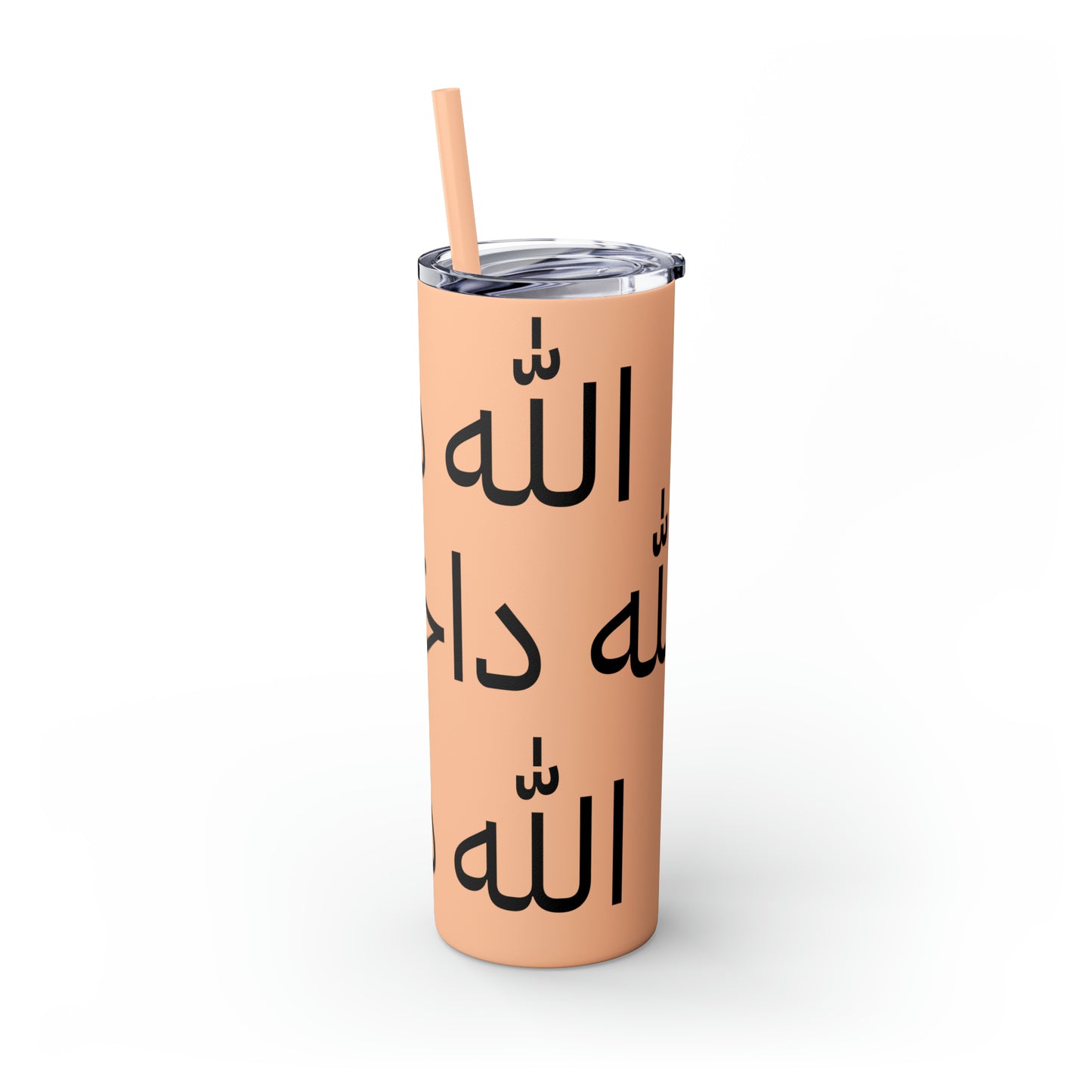 God is within her(الله داخلها)Skinny Tumbler with Straw, 20oz