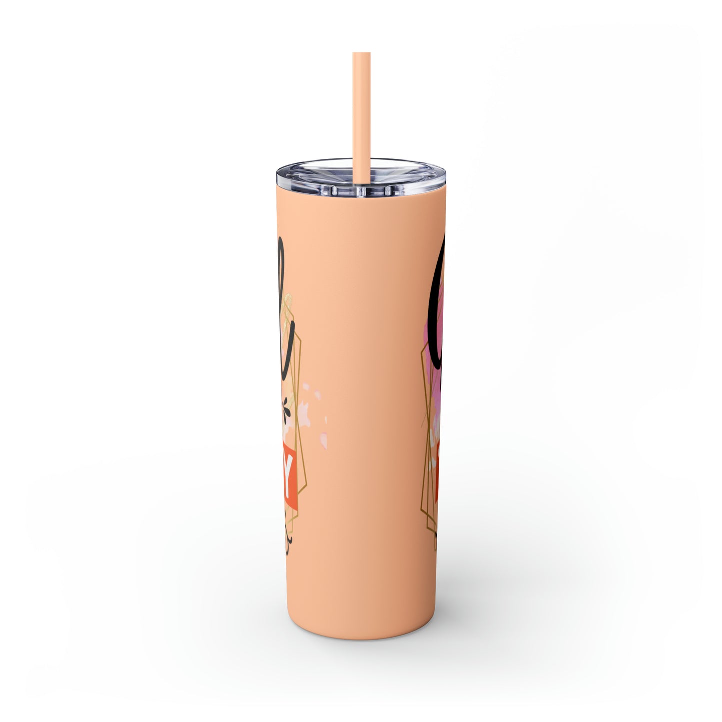 I see no good reason to act my age- Skinny Tumbler with Straw, 20oz