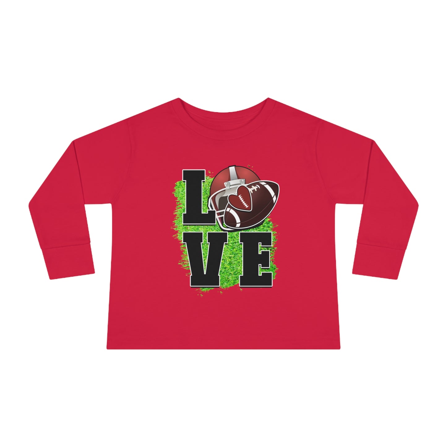 I love football-Toddler Long Sleeve Tee