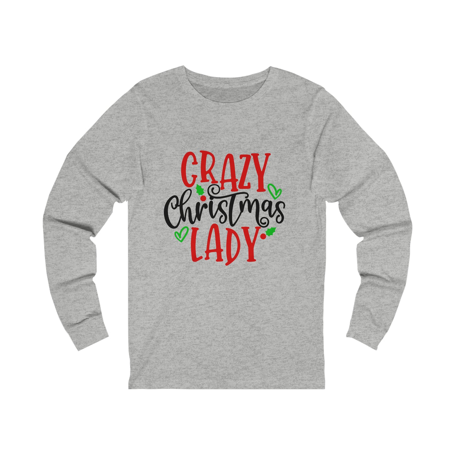 Crazy christmas lady-Unisex Jersey Long Sleeve Tee