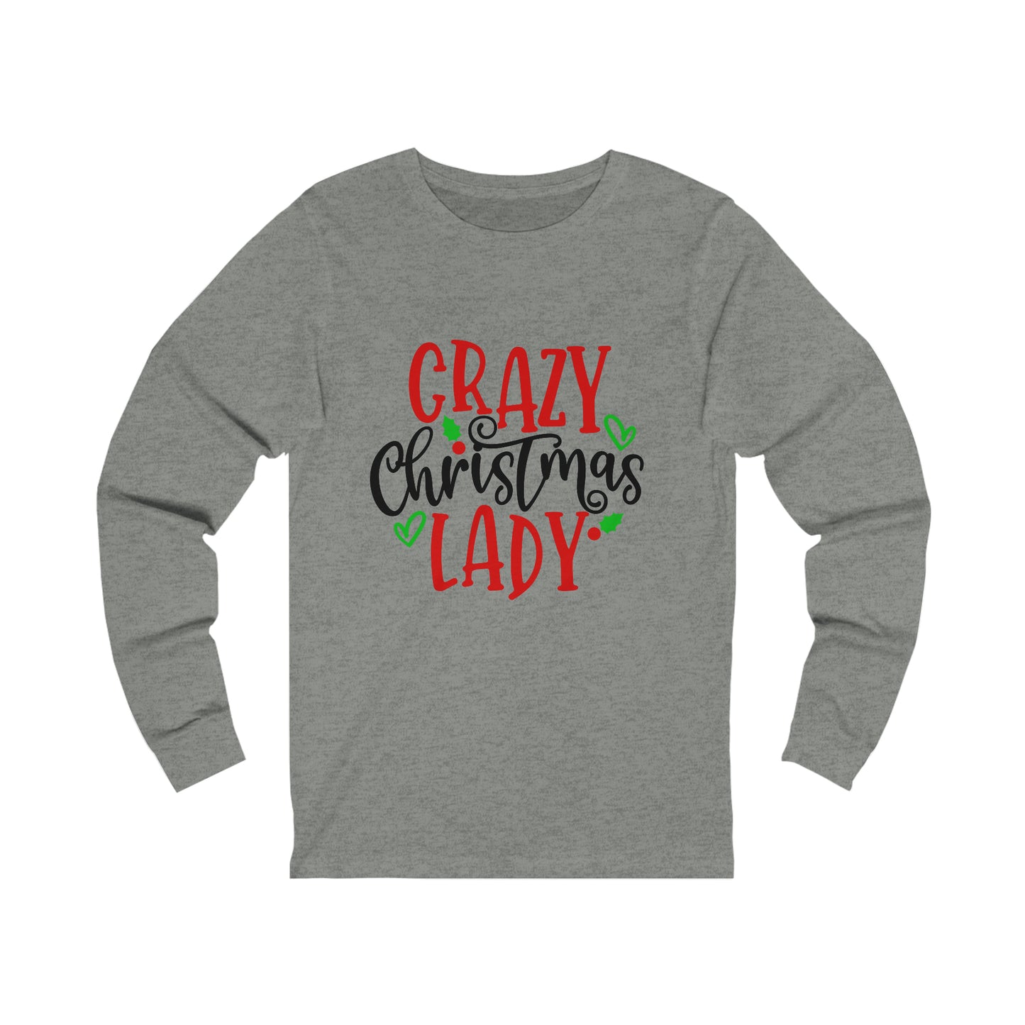 Crazy christmas lady-Unisex Jersey Long Sleeve Tee