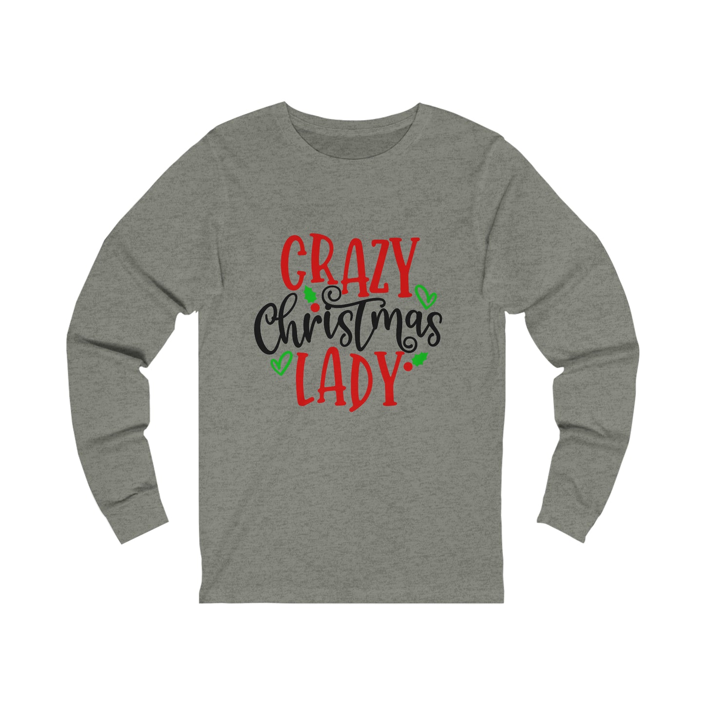 Crazy christmas lady-Unisex Jersey Long Sleeve Tee