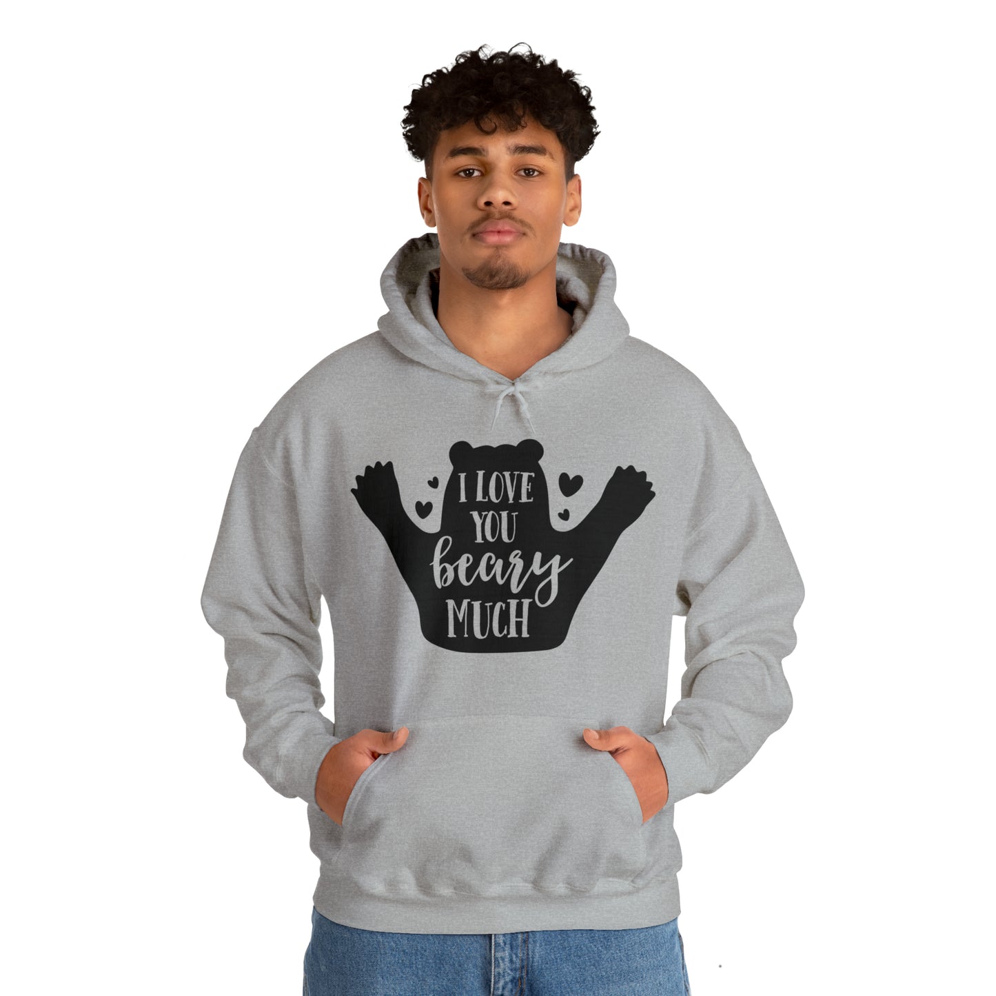 I love you Beary much- Unisex Heavy Blend™ Hooded Sweatshirt