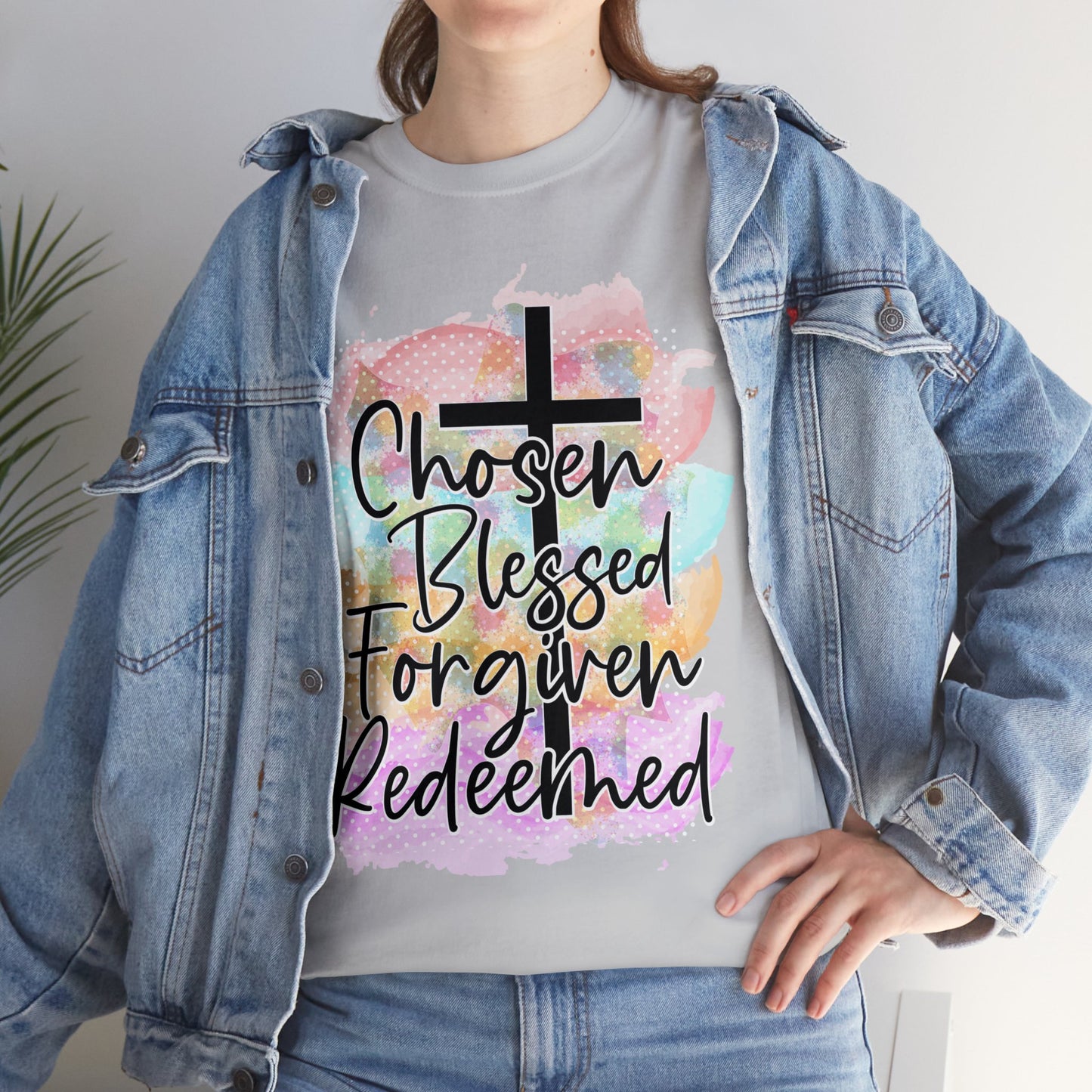 Chosen Blessed forgiven- Unisex Heavy Cotton Tee