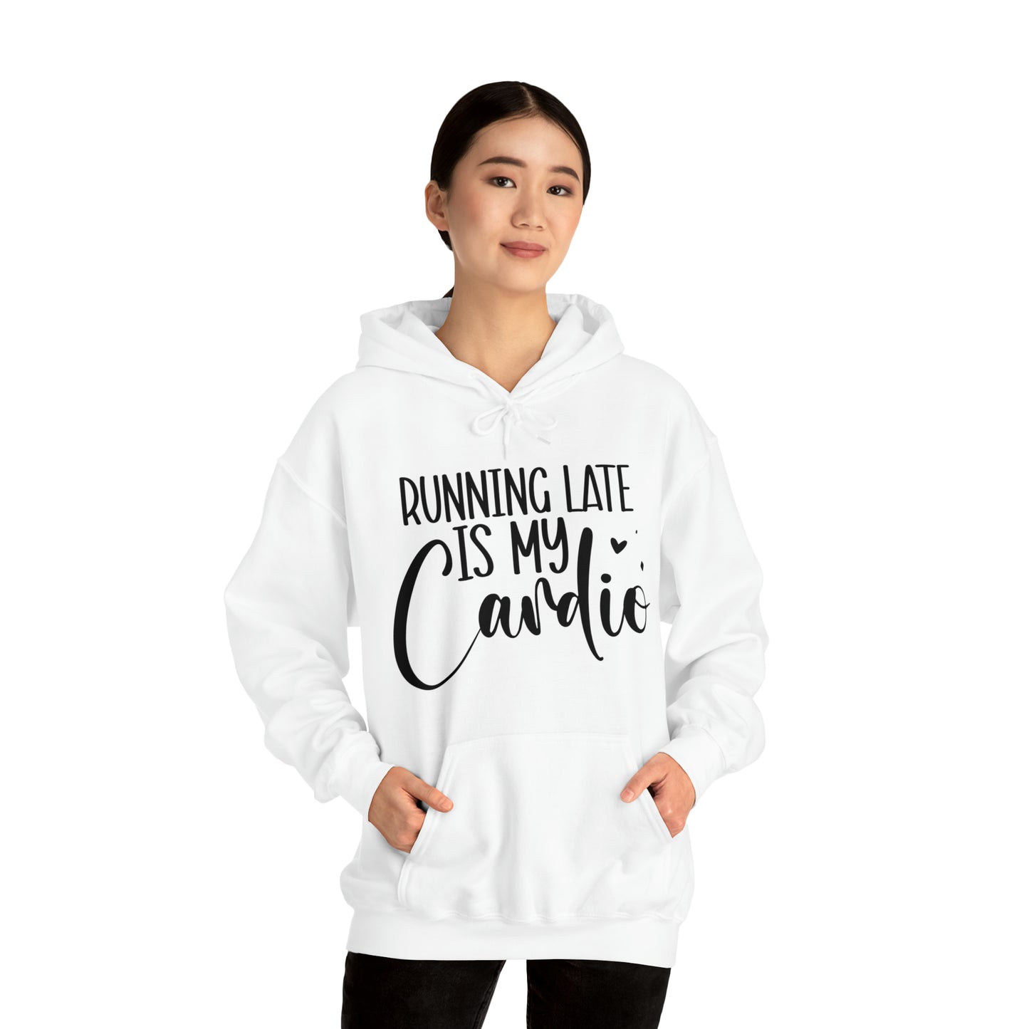 Running late is my cardio-Unisex Heavy Blend™ Hooded Sweatshirt