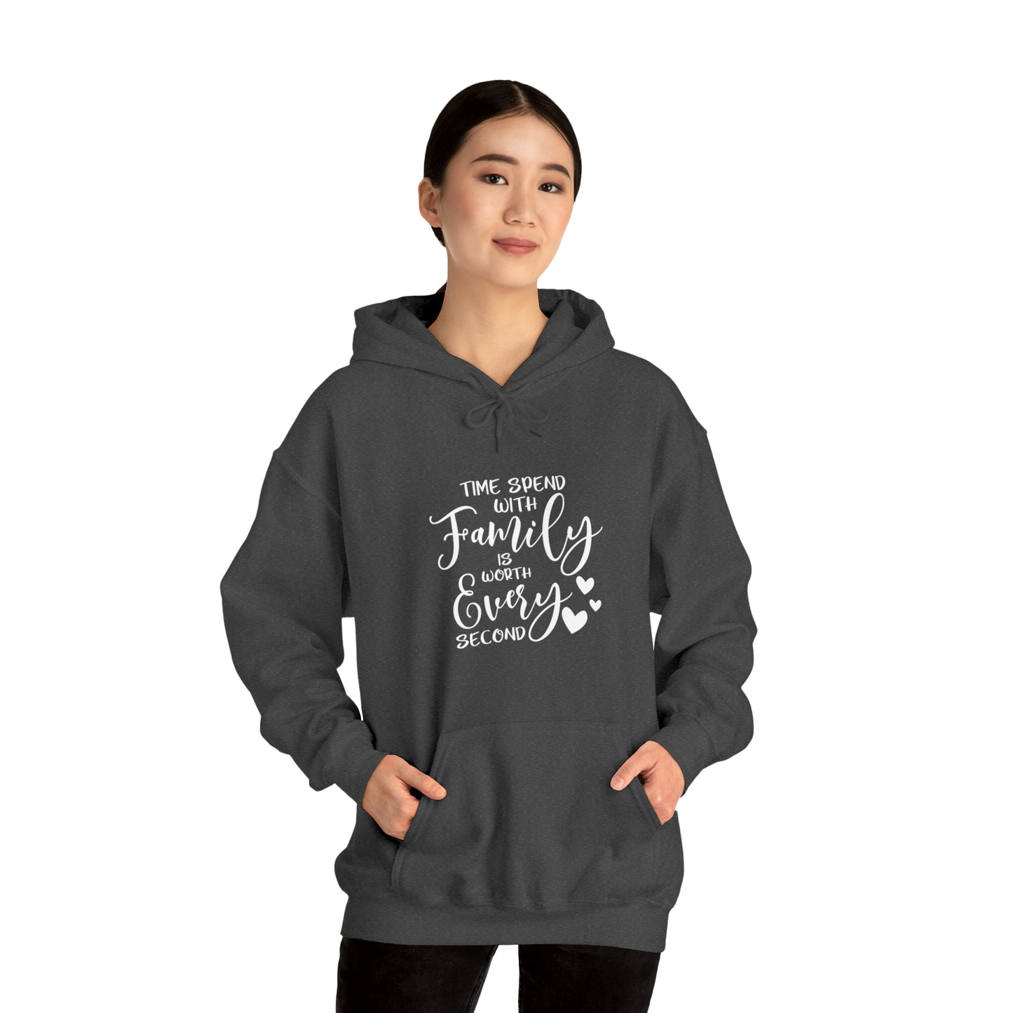 Time spend with family is worth every second- Unisex Heavy Blend™ Hooded Sweatshirt