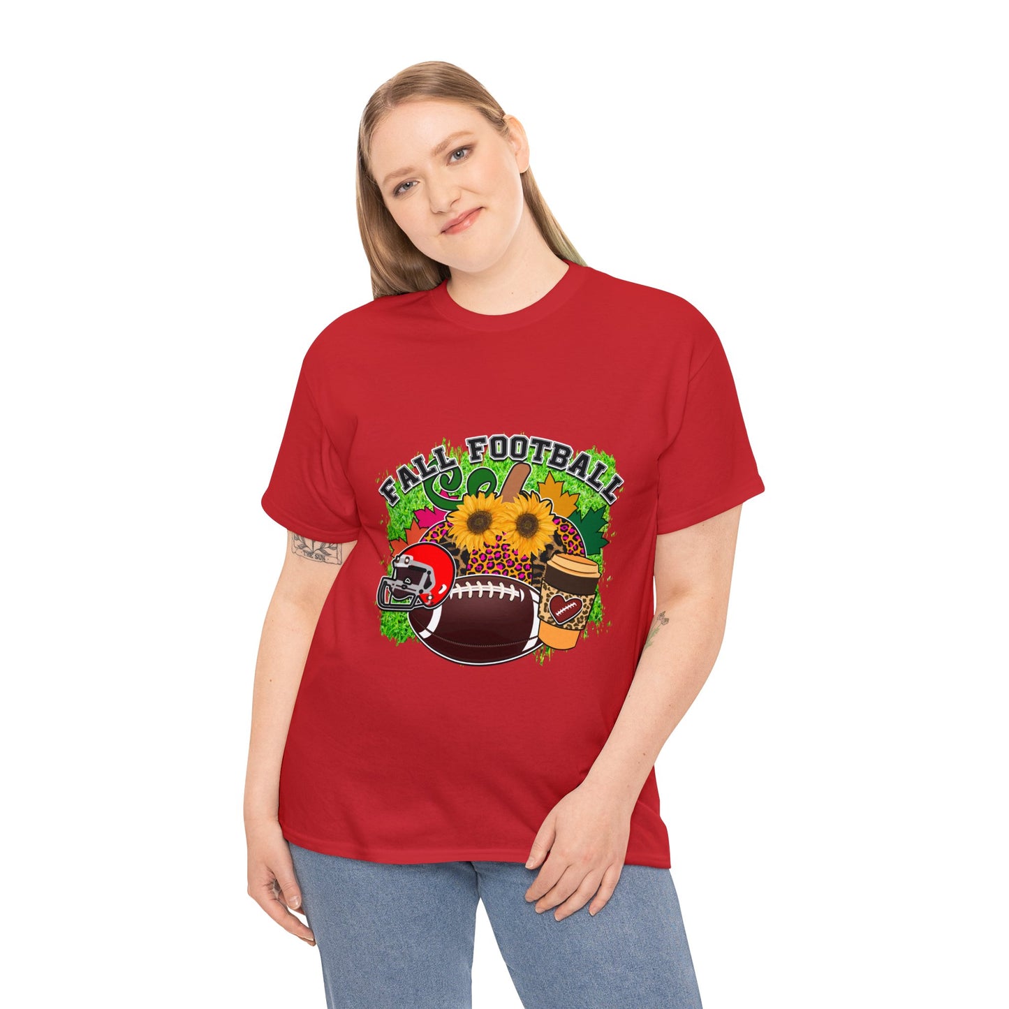 Fall Football- Unisex Heavy Cotton Tee