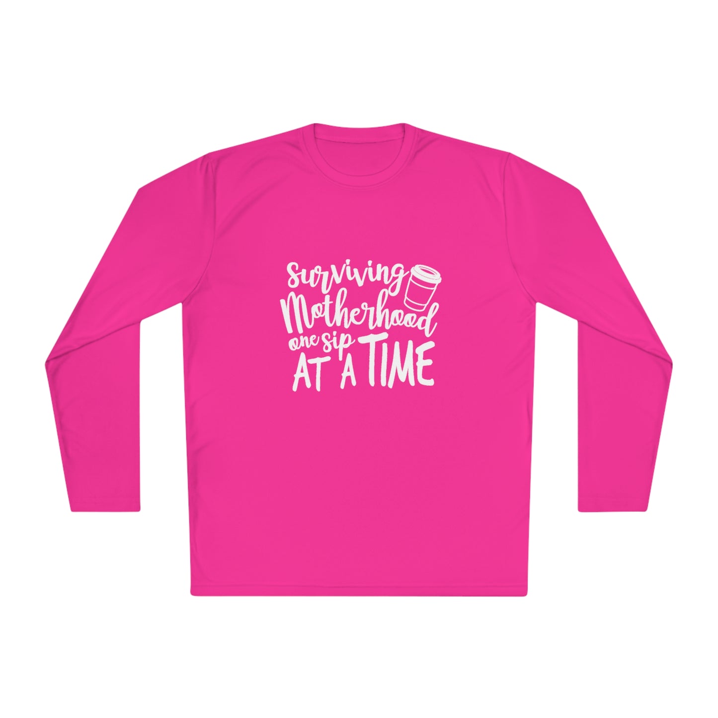 Motherhood one sip at a time- Unisex Lightweight Long Sleeve Tee