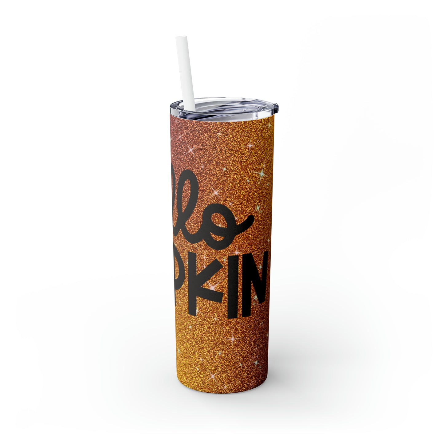 Hello Pumpkin-Skinny Tumbler with Straw, 20oz