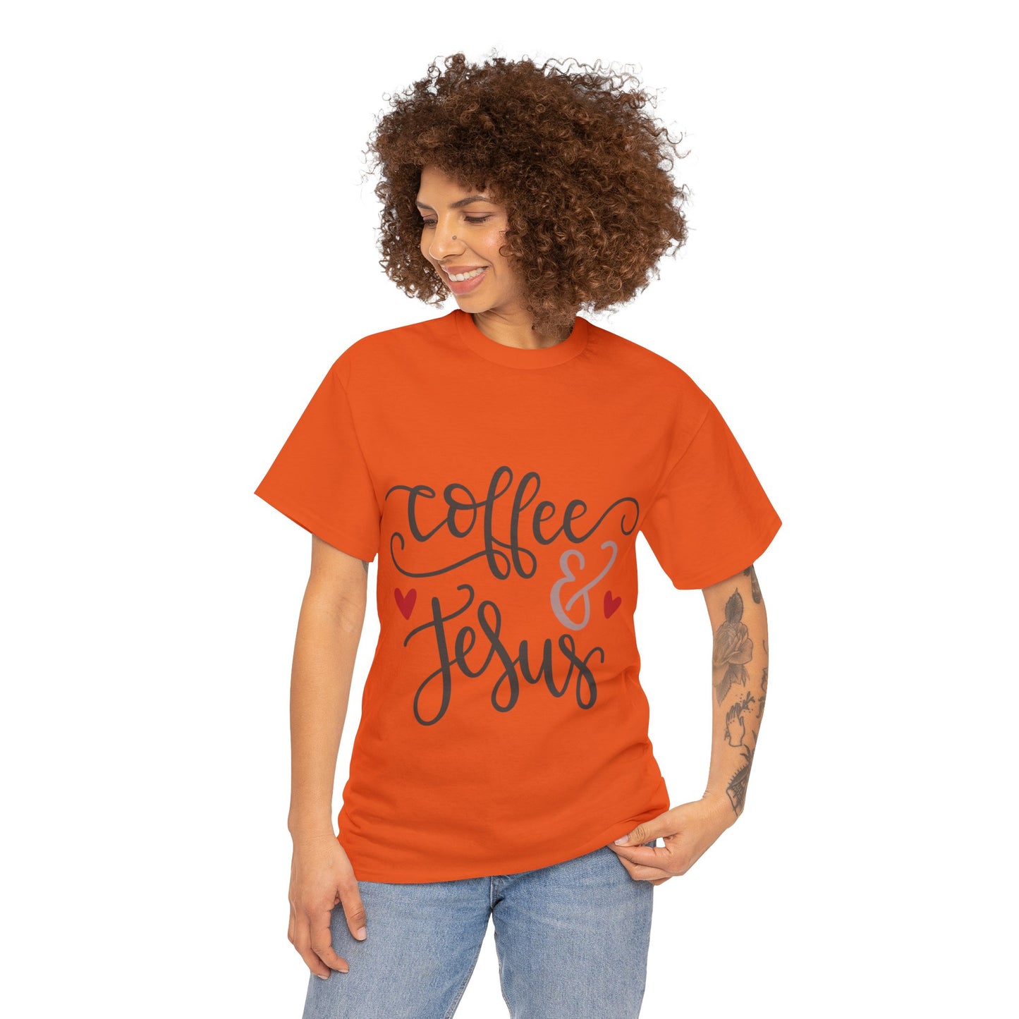 Coffee and Jesus - Unisex Heavy Cotton Tee