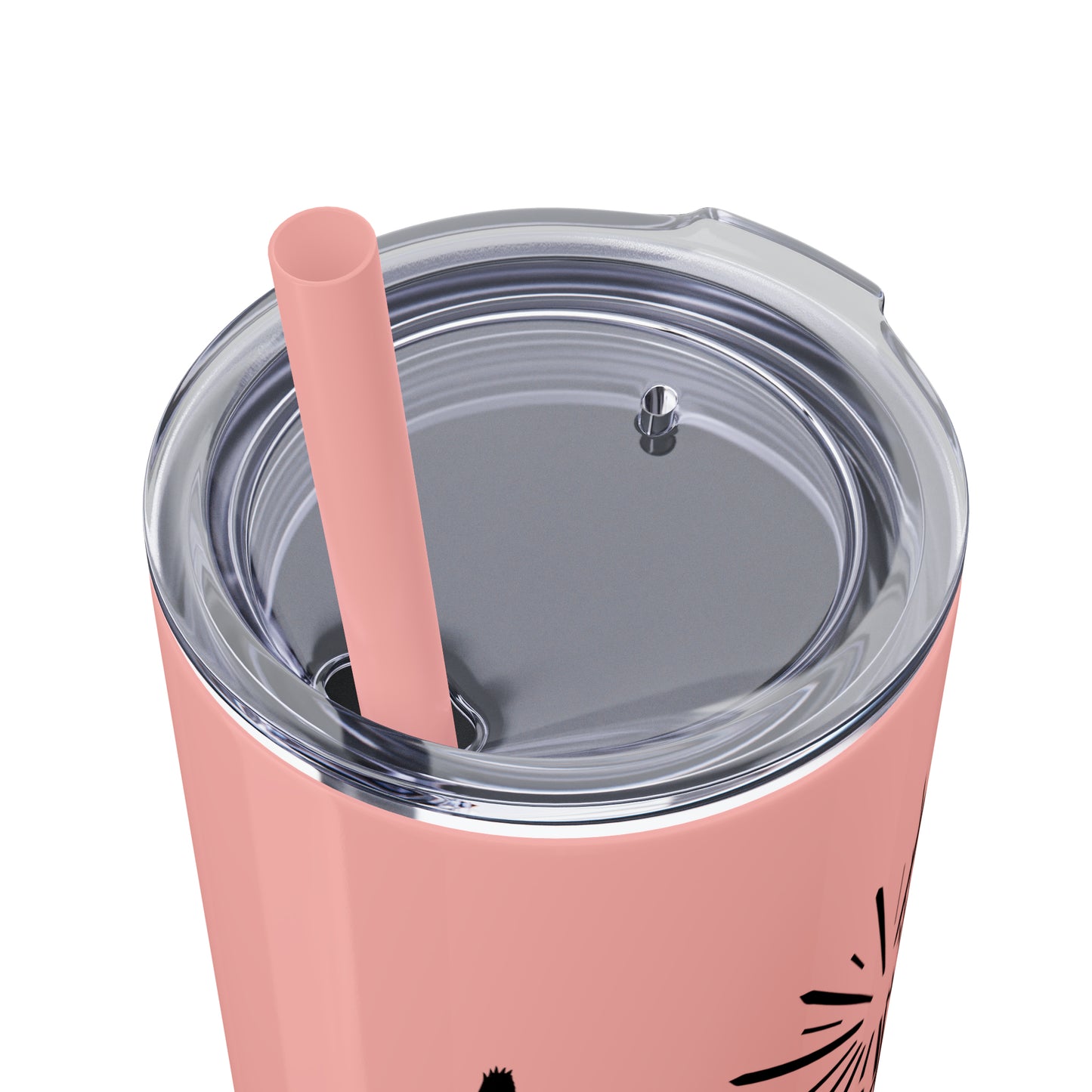 The beach is calling-Skinny Tumbler with Straw, 20oz