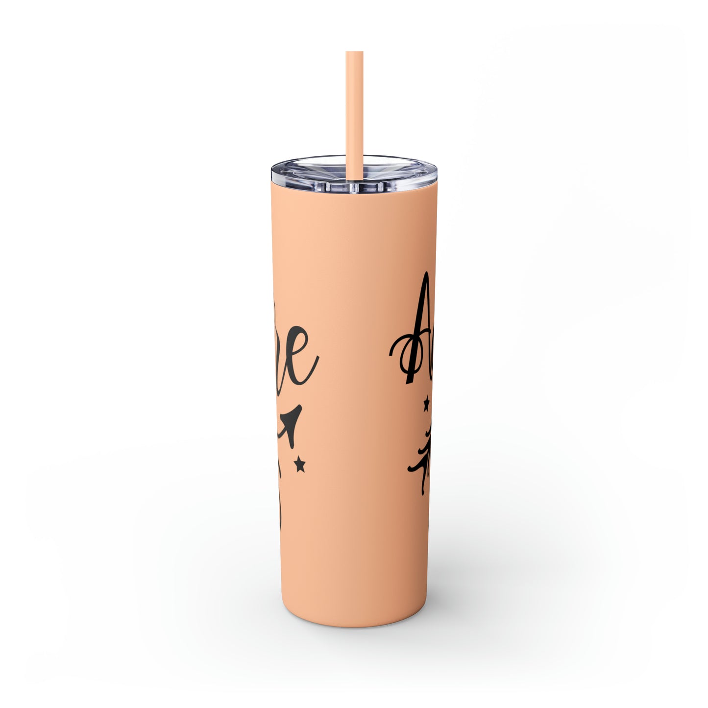 Adventure Awaits- Skinny Tumbler with Straw, 20oz