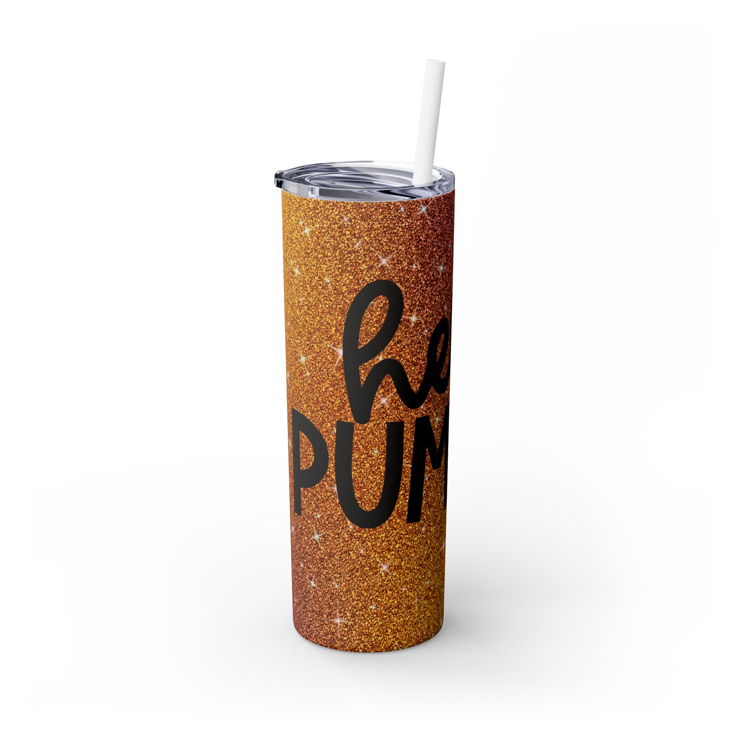 Hello Pumpkin-Skinny Tumbler with Straw, 20oz