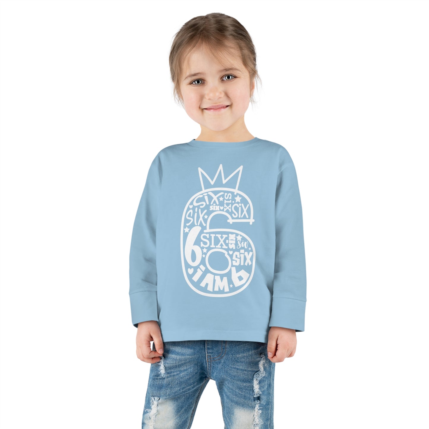 I'm six-Toddler Long Sleeve Tee