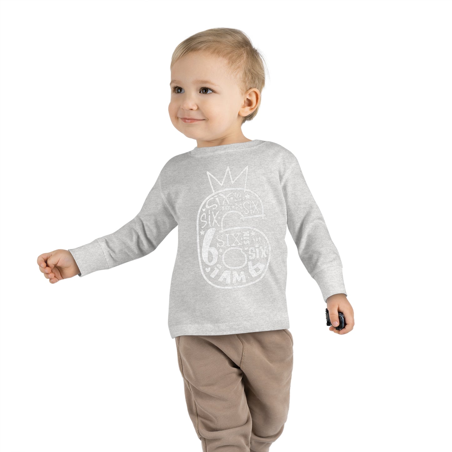 I'm six-Toddler Long Sleeve Tee