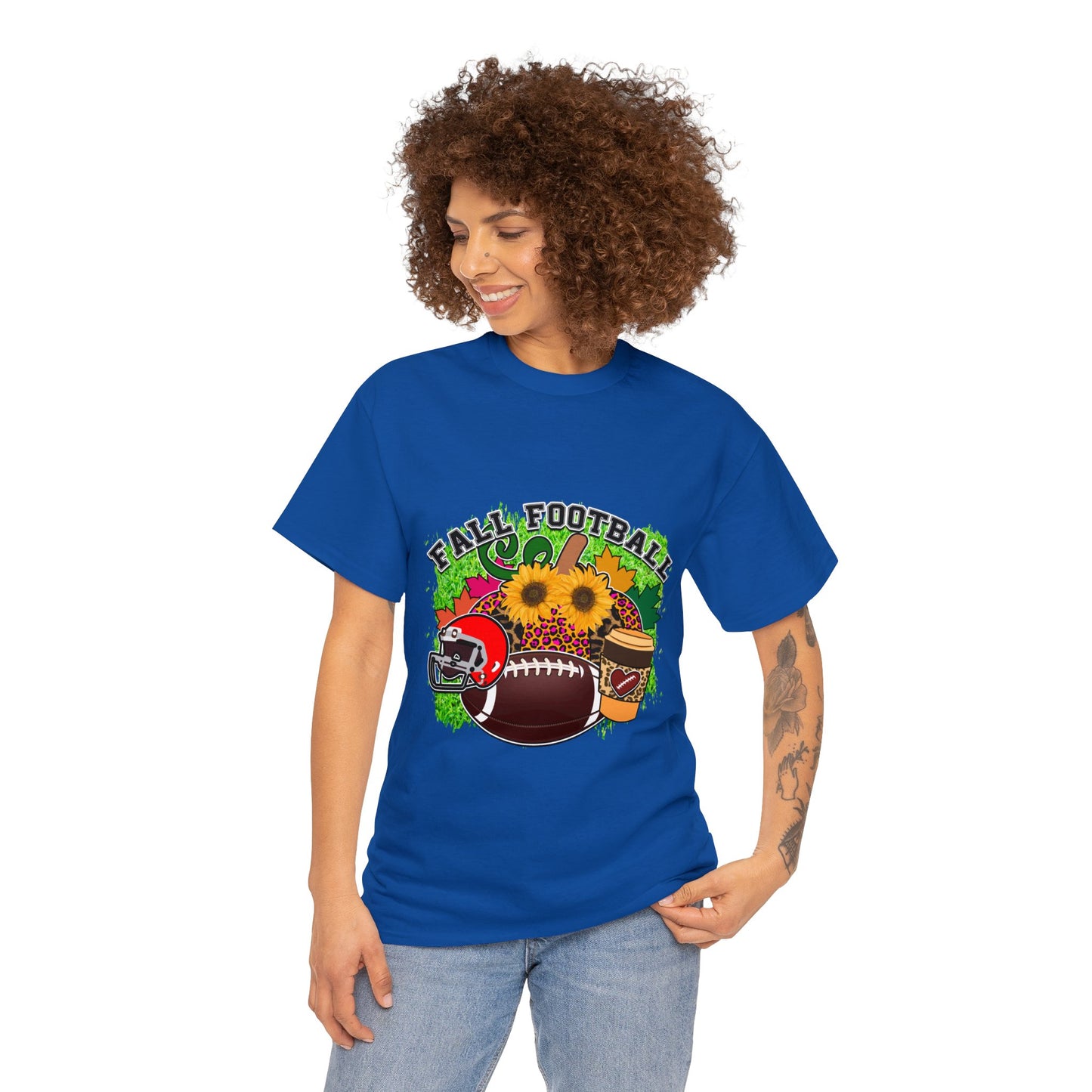 Fall Football- Unisex Heavy Cotton Tee