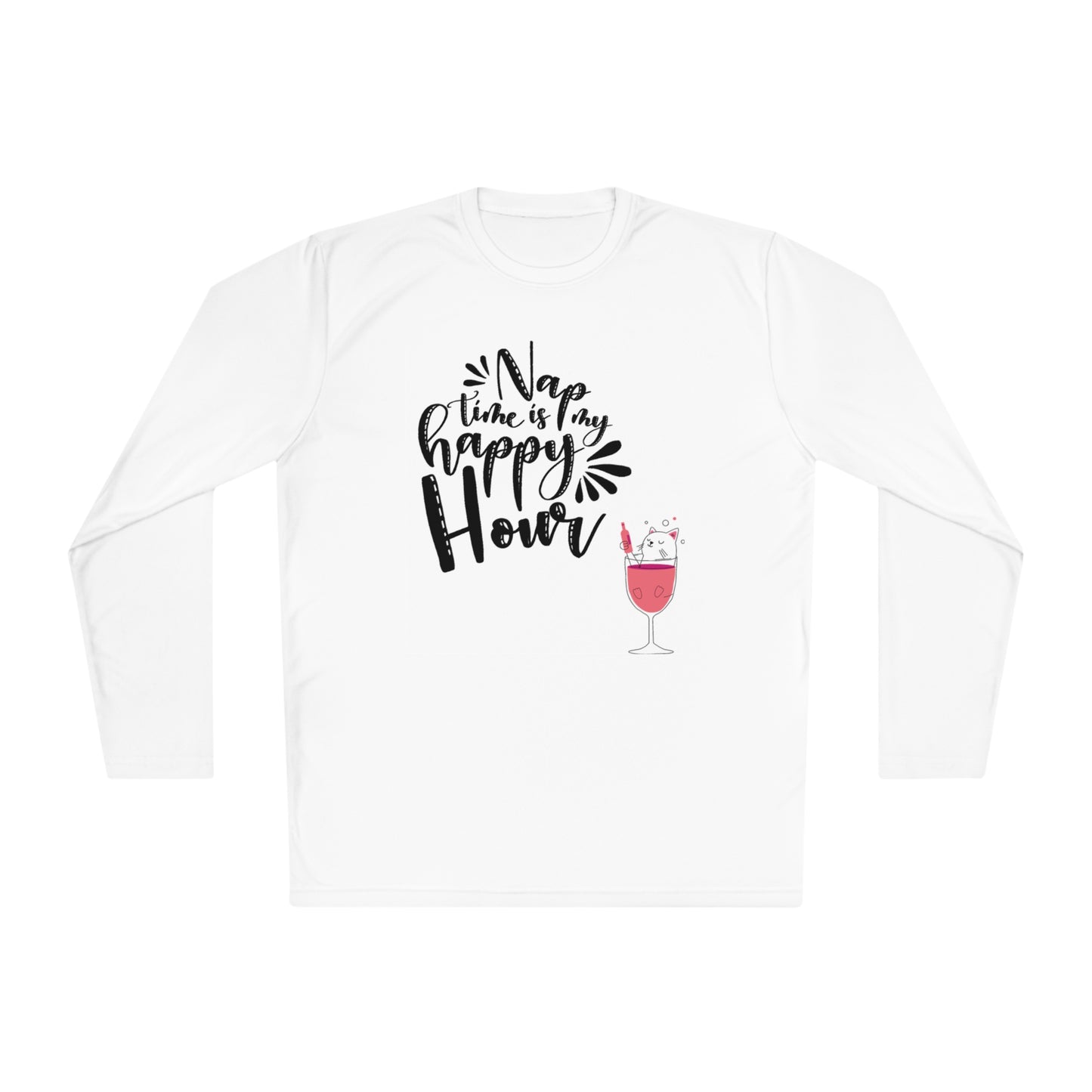 Nap time is happy hour- Unisex Lightweight Long Sleeve Tee