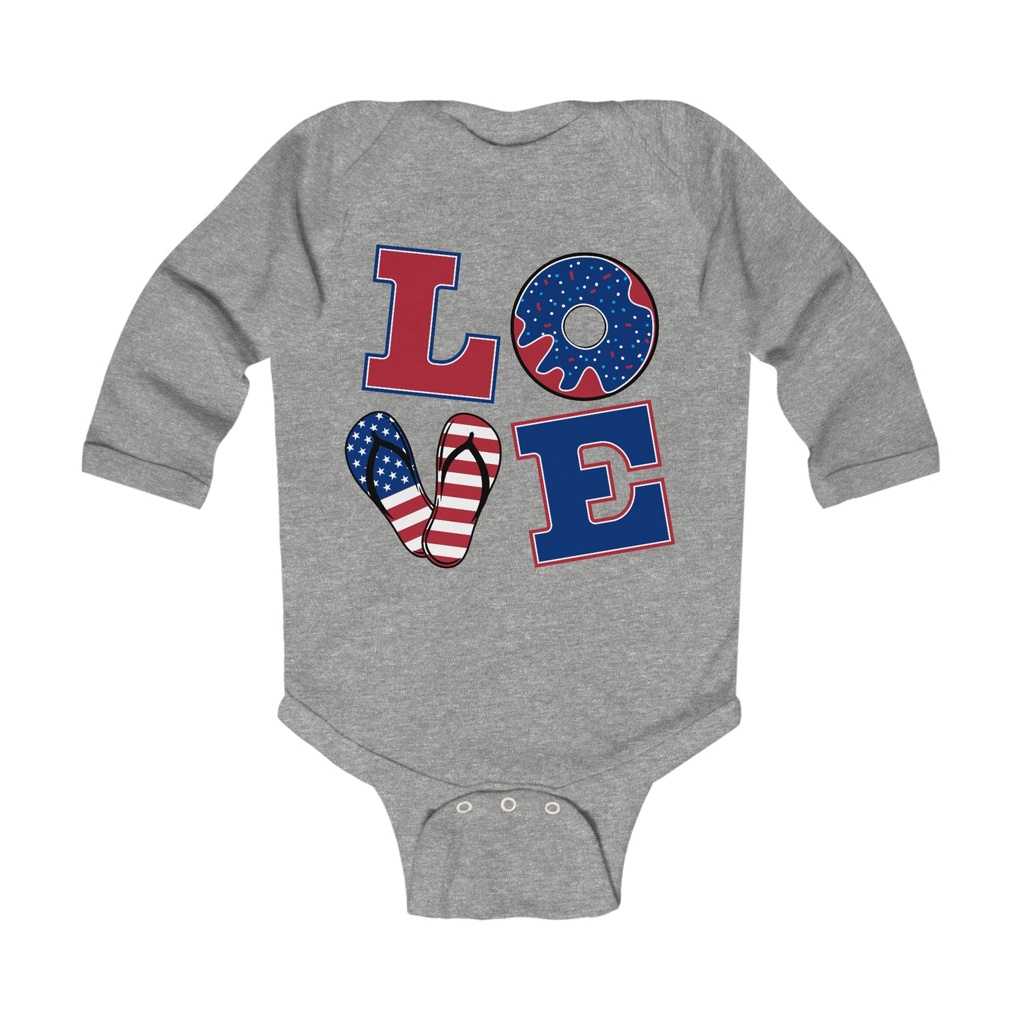 LOVE-Infant Long Sleeve Bodysuit