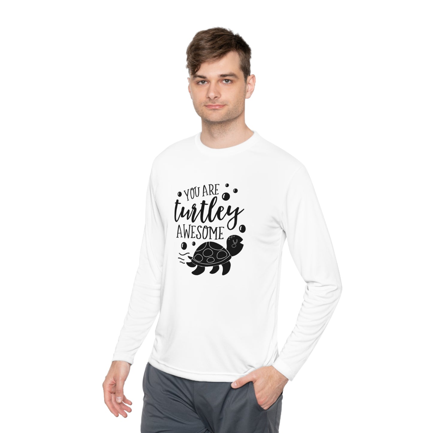 You are turtley awesome- Unisex Lightweight Long Sleeve Tee